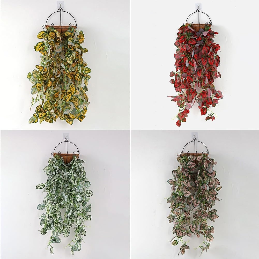 Guirnalda de hiedra artificial, enredadera falsa de 30 pies con hojas de 7 cm para decoración del hogar, cocina, patio, cesta colgante, color verde