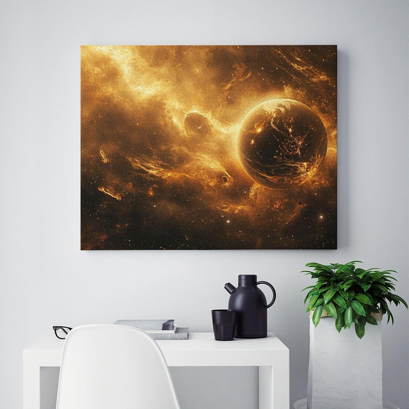 Amazon | 宇宙全体で燃え上がる太陽フレア 数字キットによる絵画 数字