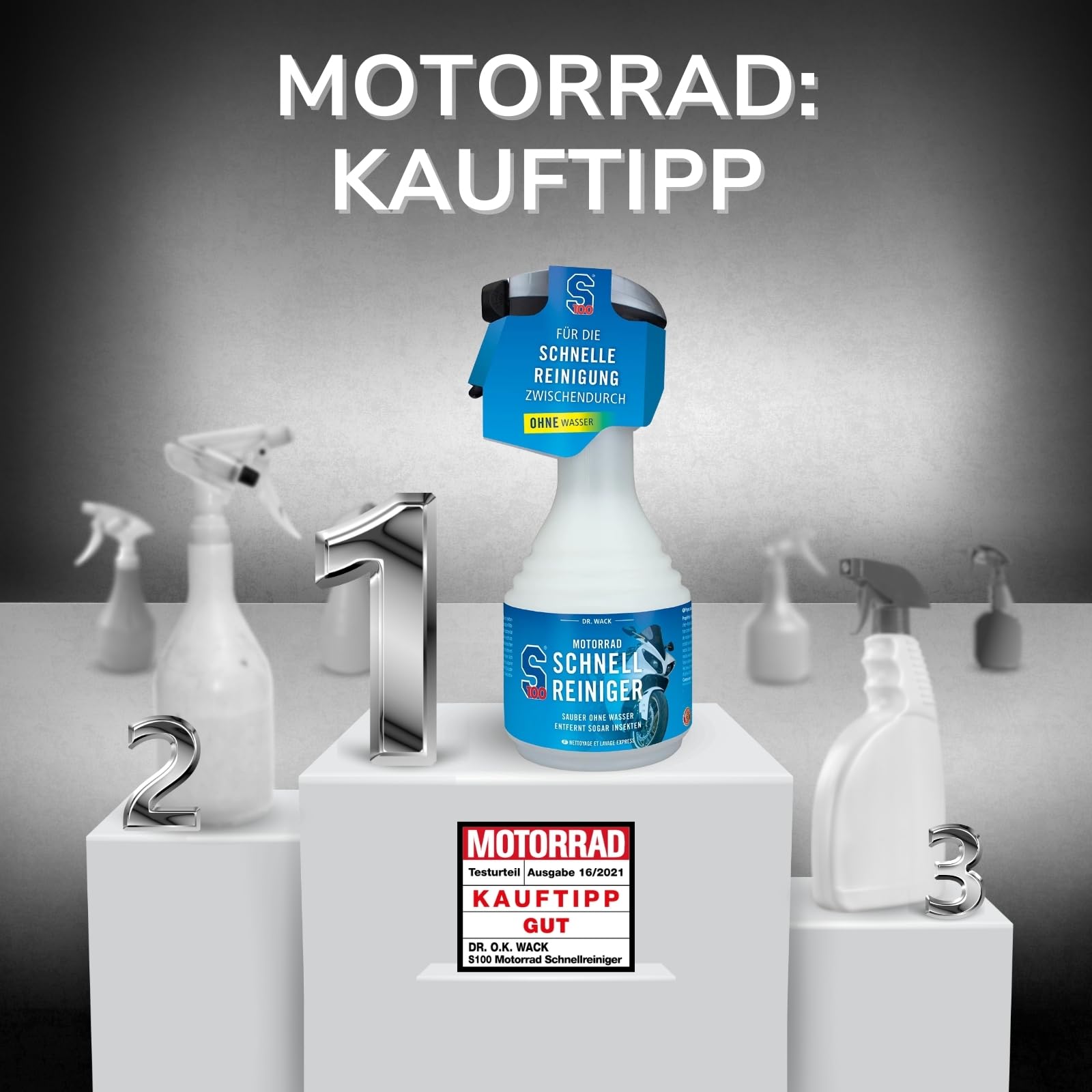DR. WACK S100 Drucksprüher 925 Ml & Total Reiniger Plus 2 L