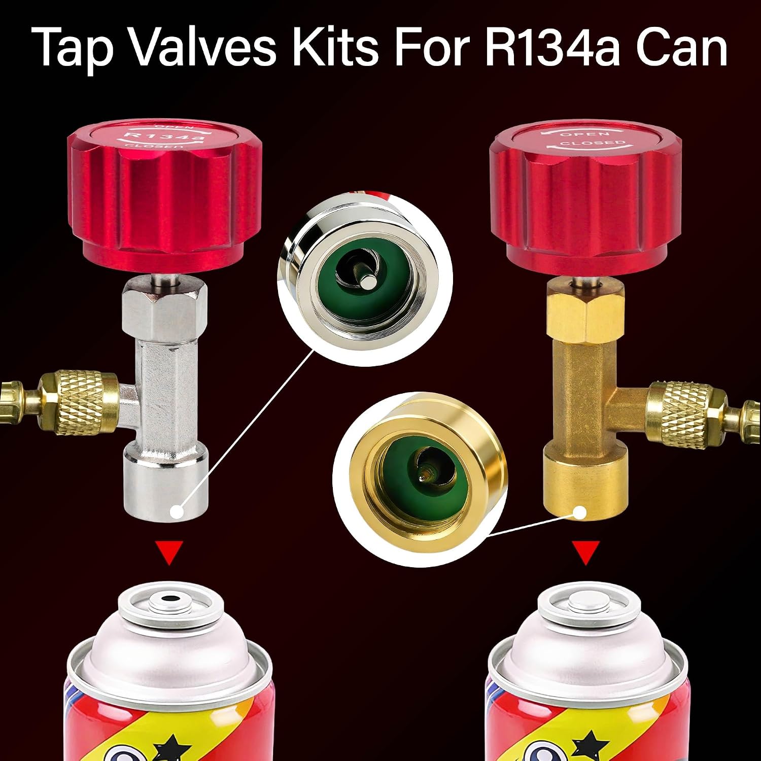 CALPOSE R134a Self-Sealing and Puncture Style Refrigerant Can Tap