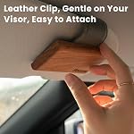 Voiture Air Refroidisseur - Bois Air Recharge de fraicheur - INCLUDED Clips en cuir premium - Éliminateur d'odeur de voiture pour Visor Clip - Scent long et durable - Diffuseur de Véhicule Scent pour cabine, camion & VUS - Boîte de 3 | Jusqu'à 30 jours arôme frais constant et durable