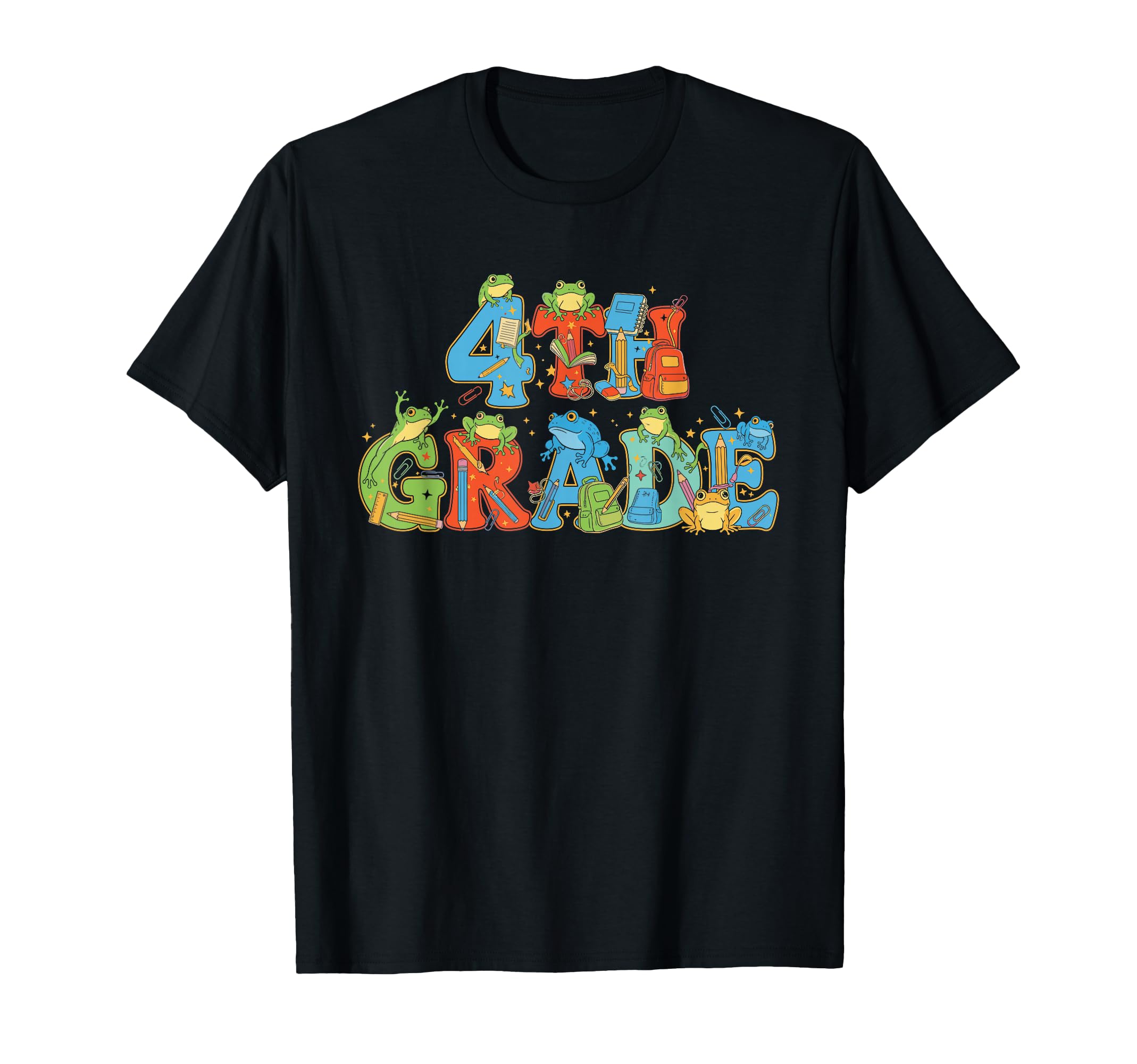 Funny Frog Fourth Grade Back to School Kids Boys Girls T-Shirt