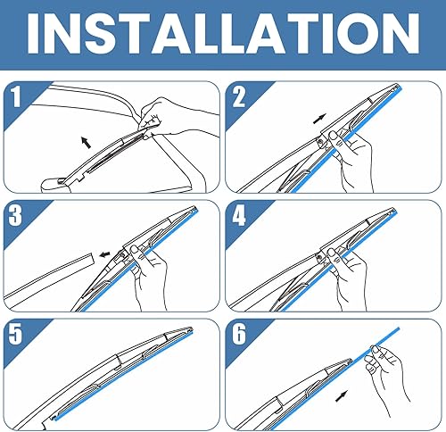 Vista 87 de Limpiaparabrisas trasero de 12 pulgadas para Mitsubishi Outlander 24-21/Nissan Rogue 23-08 Kicks 23-17 Juke 17-11 Pathfinder 20-13 Qashqai 22-17