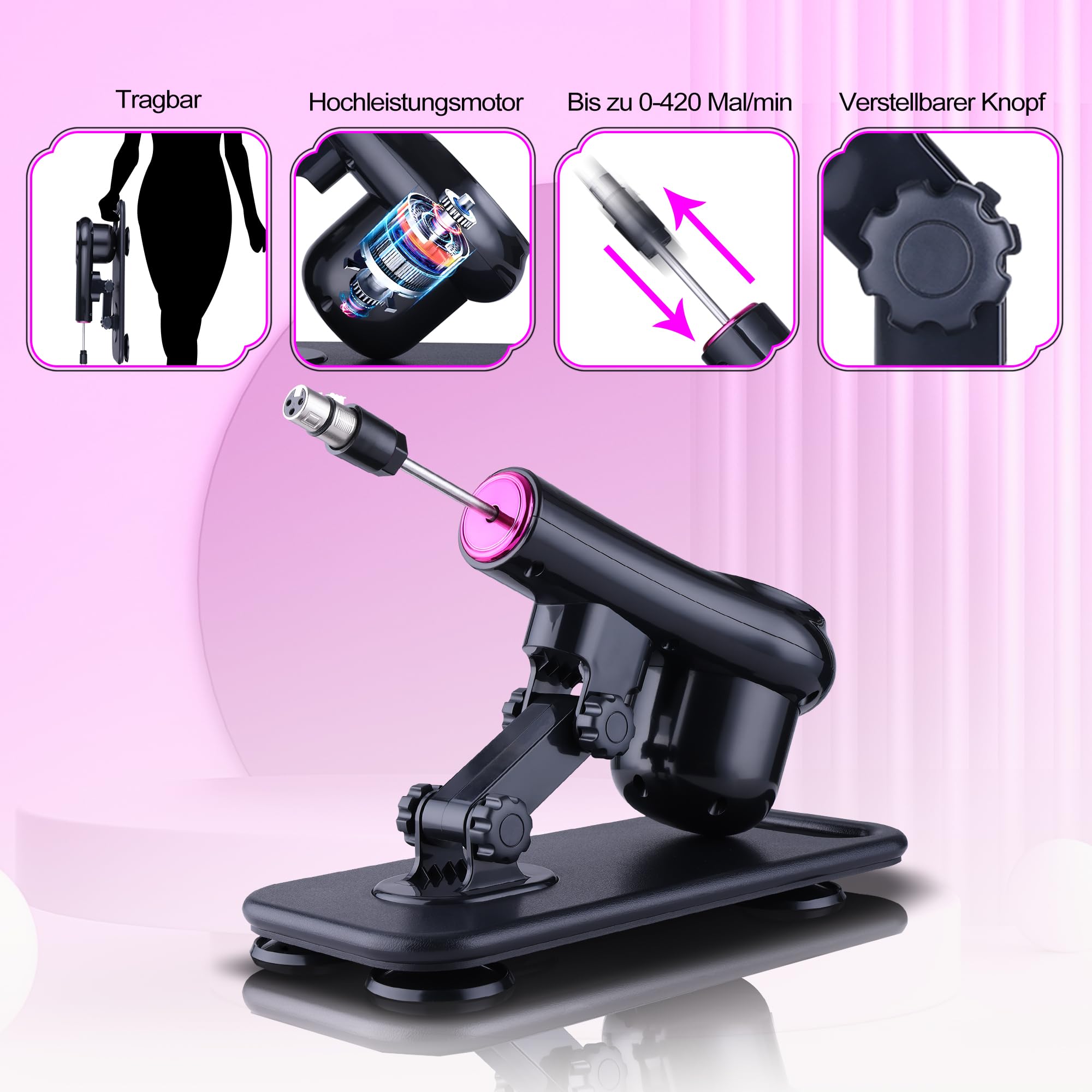 Máquina sexual con consolador grande, máquina de follar con 6 accesorios, máquina de consolador con control remoto inalámbrico, juguete sexual