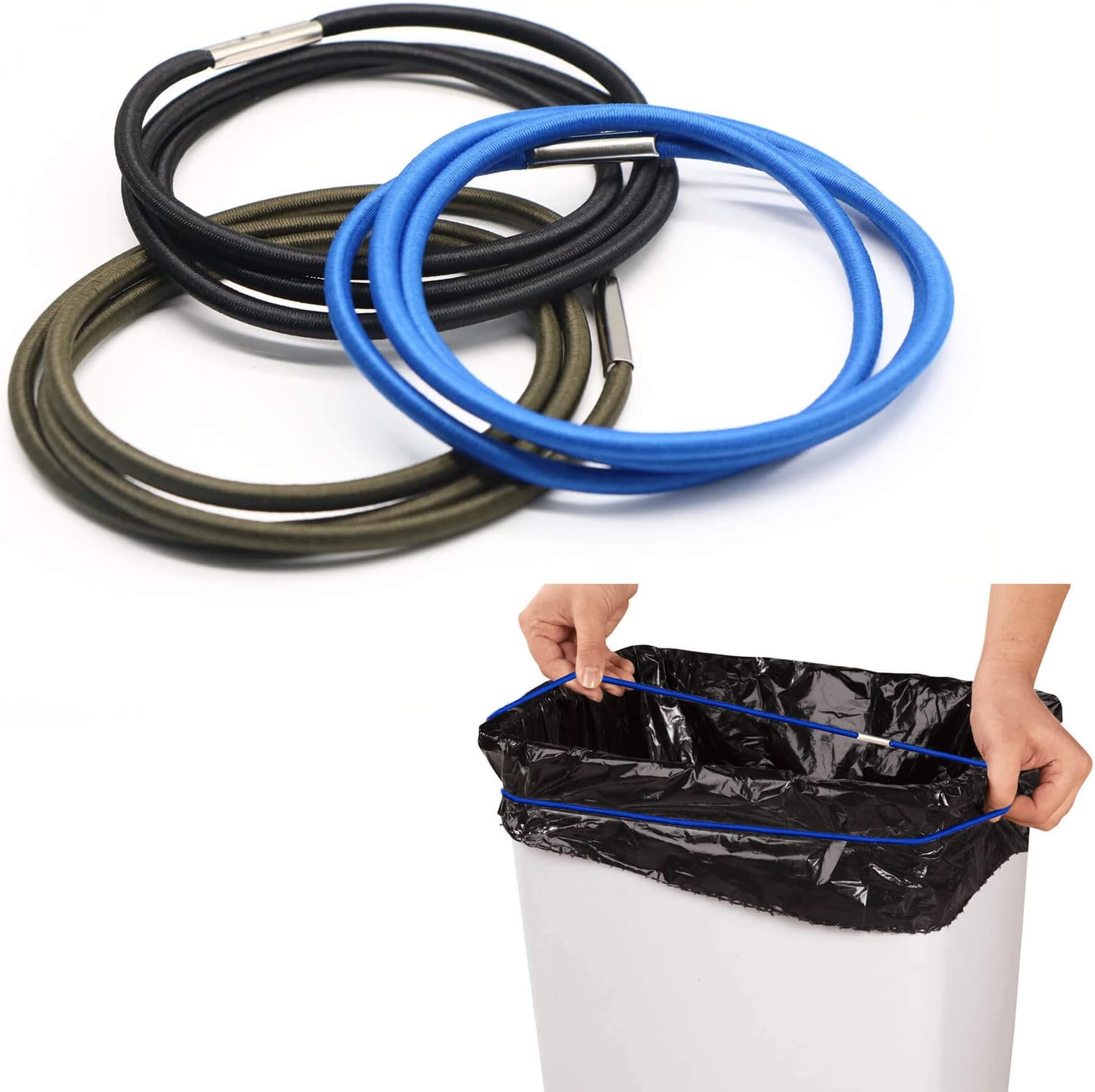 Trash can rubber bands Big Blue Band 17" fits up to 56
