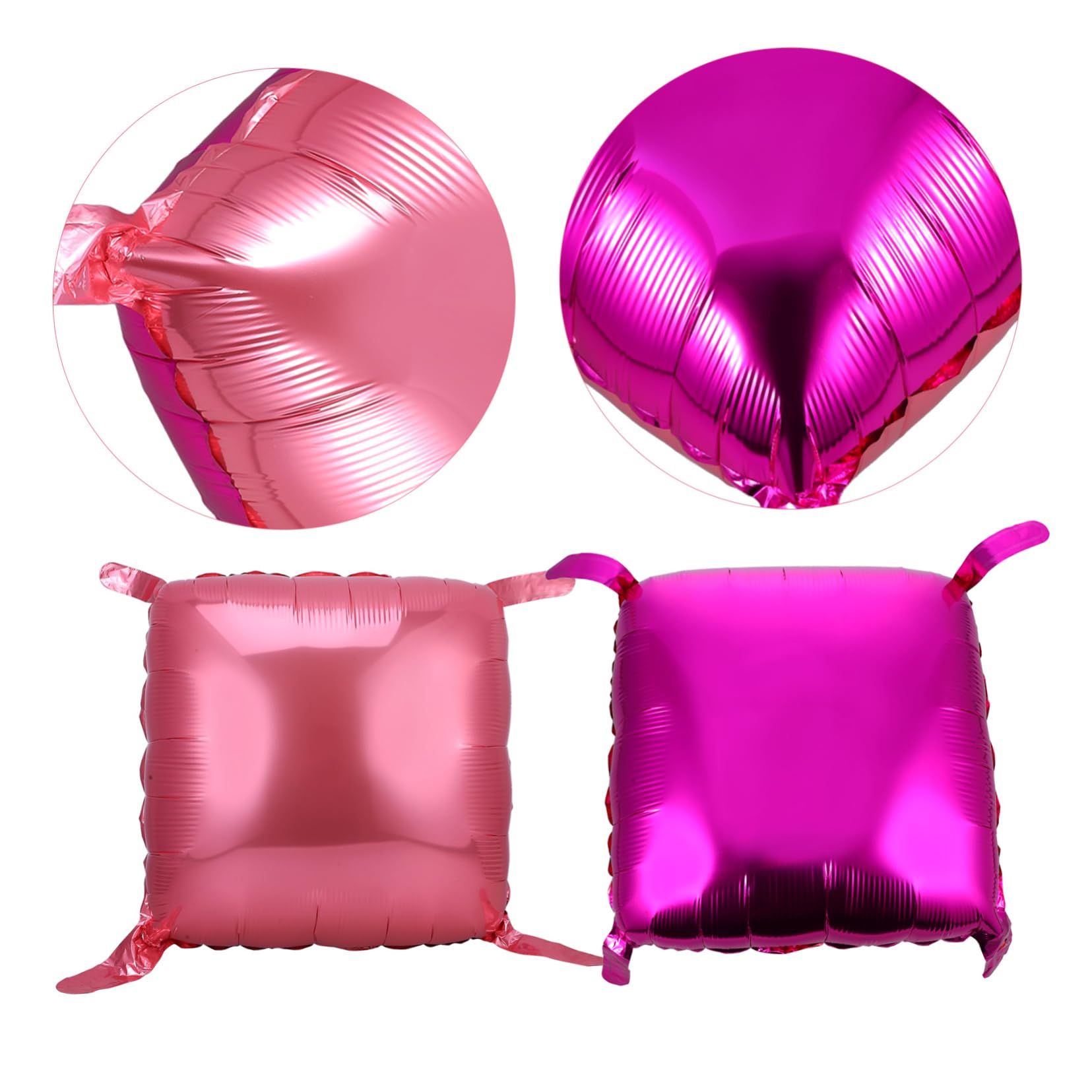 Ballons Carrés D'anniversaire Gonflables 50 Pièces en Aluminium