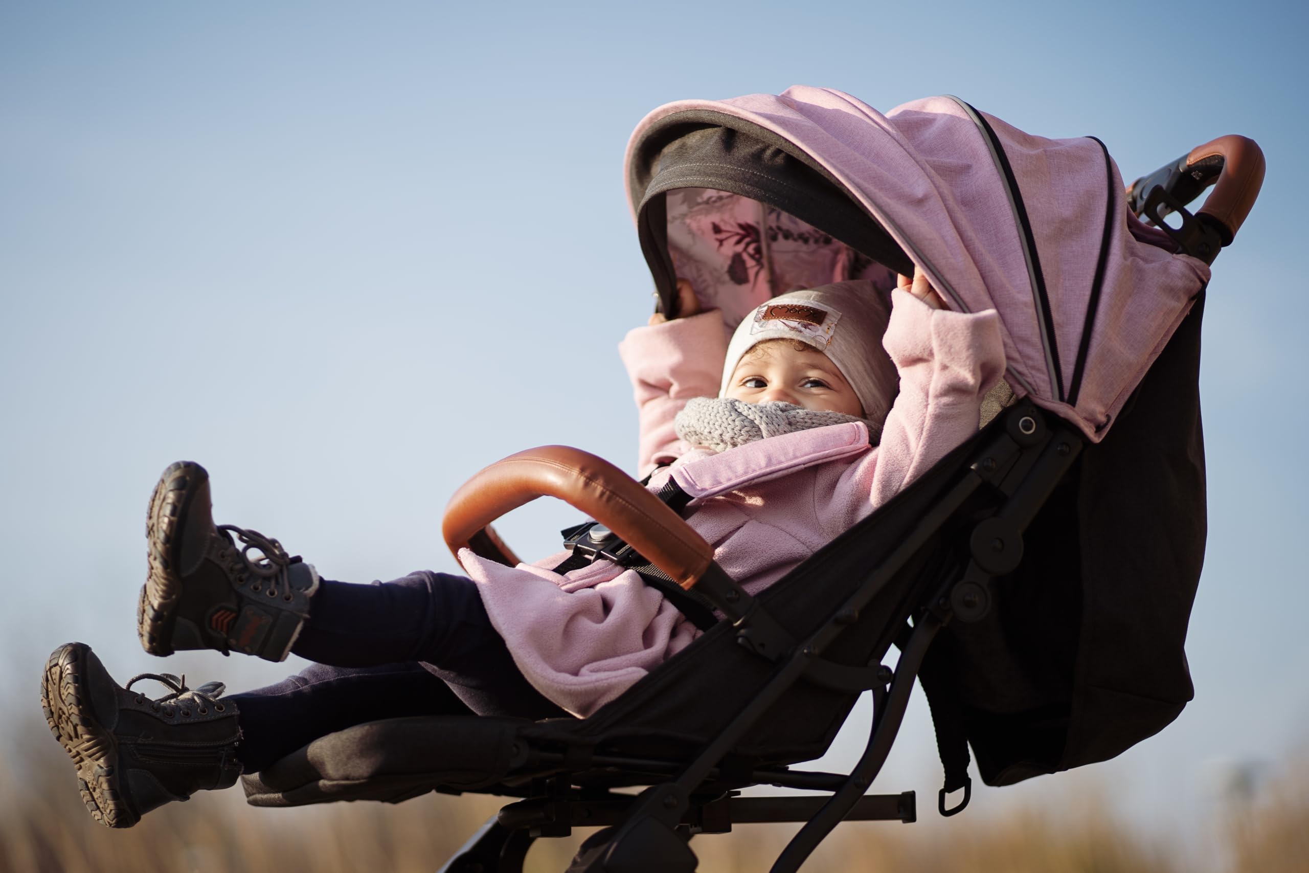 MOMI ESTELLE, Wózek Spacerowy, Od 6 Miesiąca, Do 15 kg, Dziecięcy, Składany, Lekki, Regulowany, z Koszem, Nieprzebijalne Koła