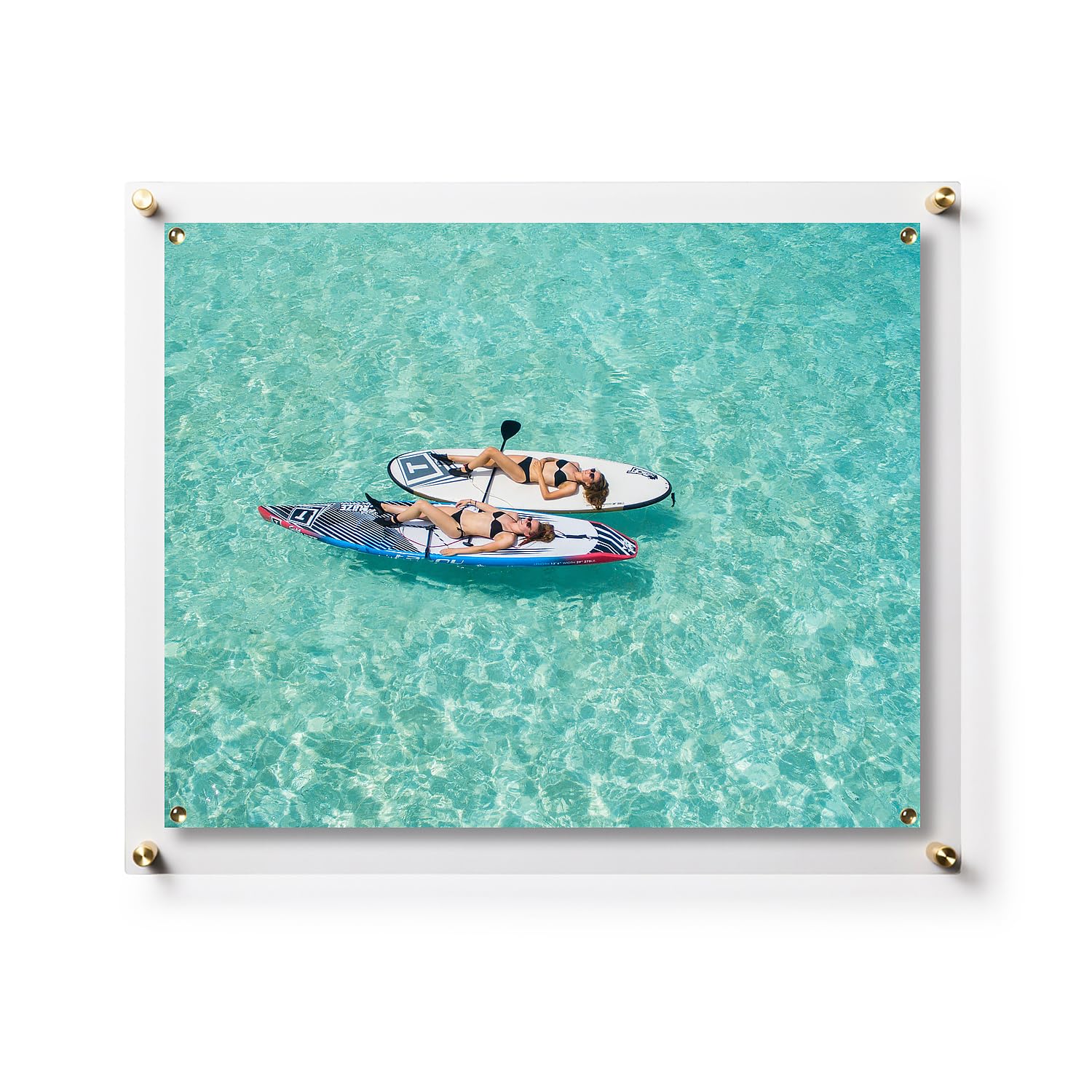 ArtToFrames Wexel Art 19 x 23 Doppio Pannello Galleggiante Acrilico Cornice per Foto 16 x 20 Arte e, Vetro, Chrome, 11 x 14