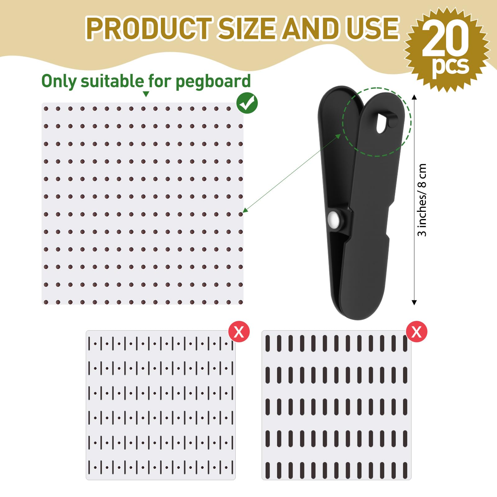 CroBlissful Stecktafel-Clips Metall Zubehör Haken Befestigung für Handwerk Küche Badezimmer