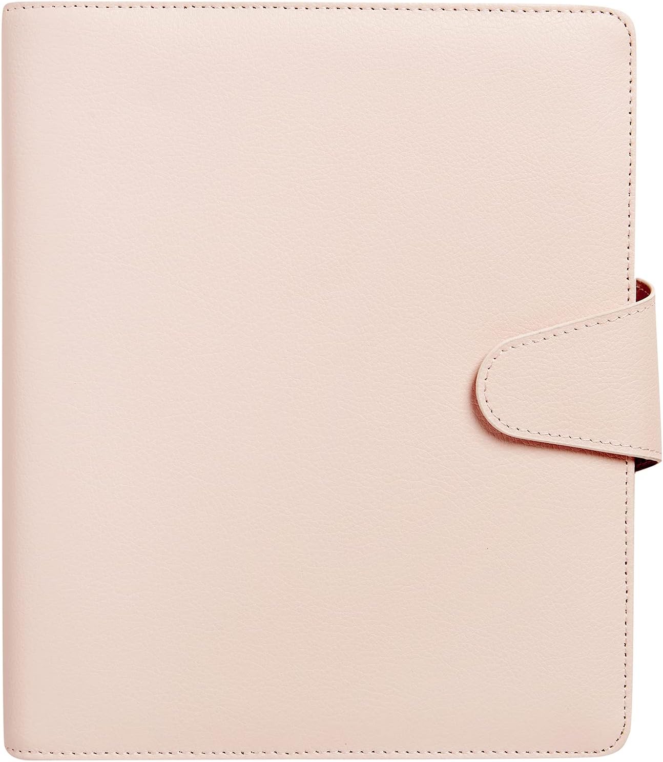 kikki.K Signature Edition Collection - A5 Leather Personal Planner in Blush, Undated Weekly & Monthly Design, Lined, Grid & Blank Pages, 6 Ring Binder, 1 Notepad, 9.45" L x 8.07" W x 1.57" H