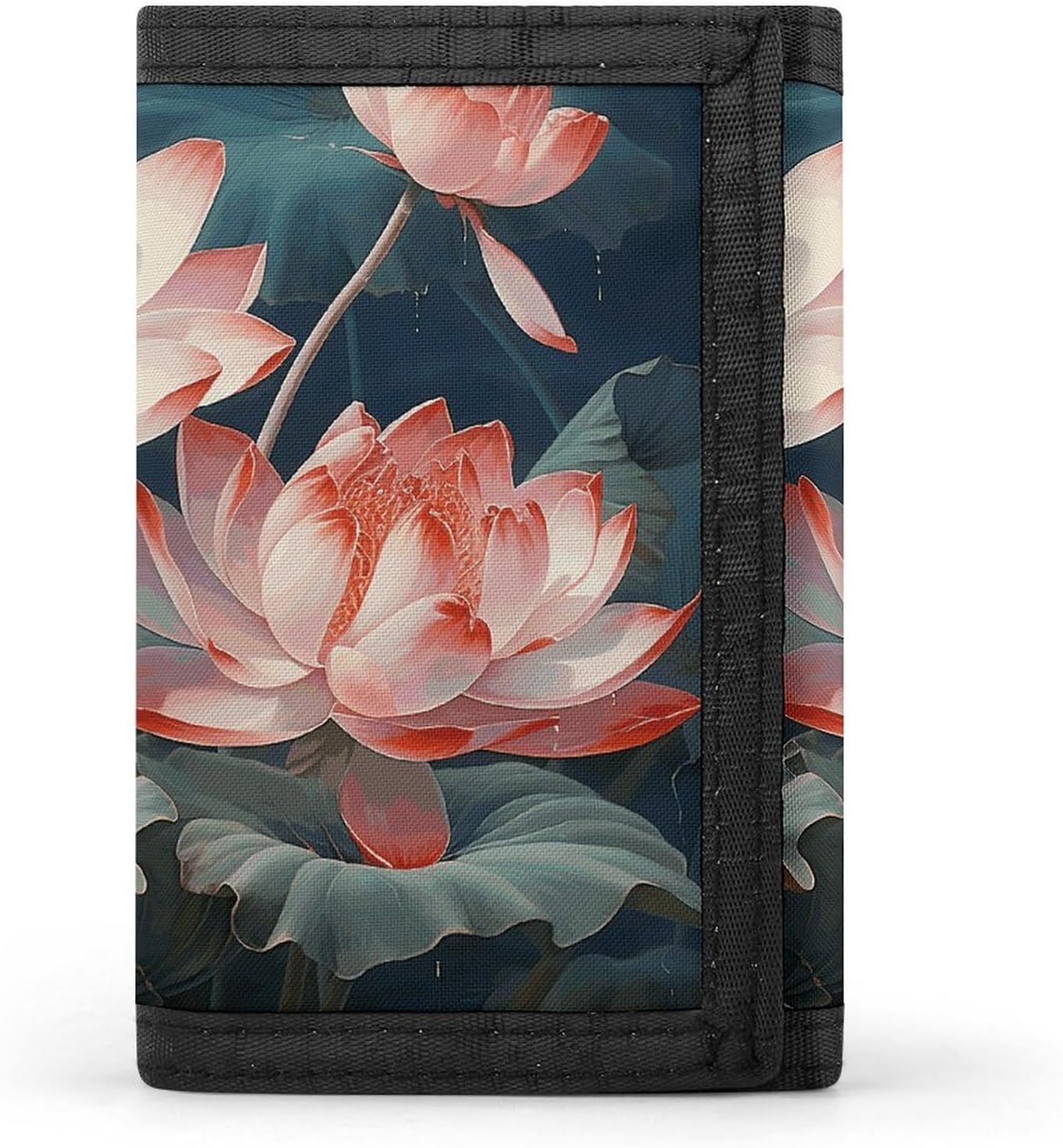 Dragonfly And Flower Trifold Wallets Slim Wallet Novelty Pocket Purse Multiple Card Slots Outdoor Travel Wallet Stylish Durable Wallets For Men Women