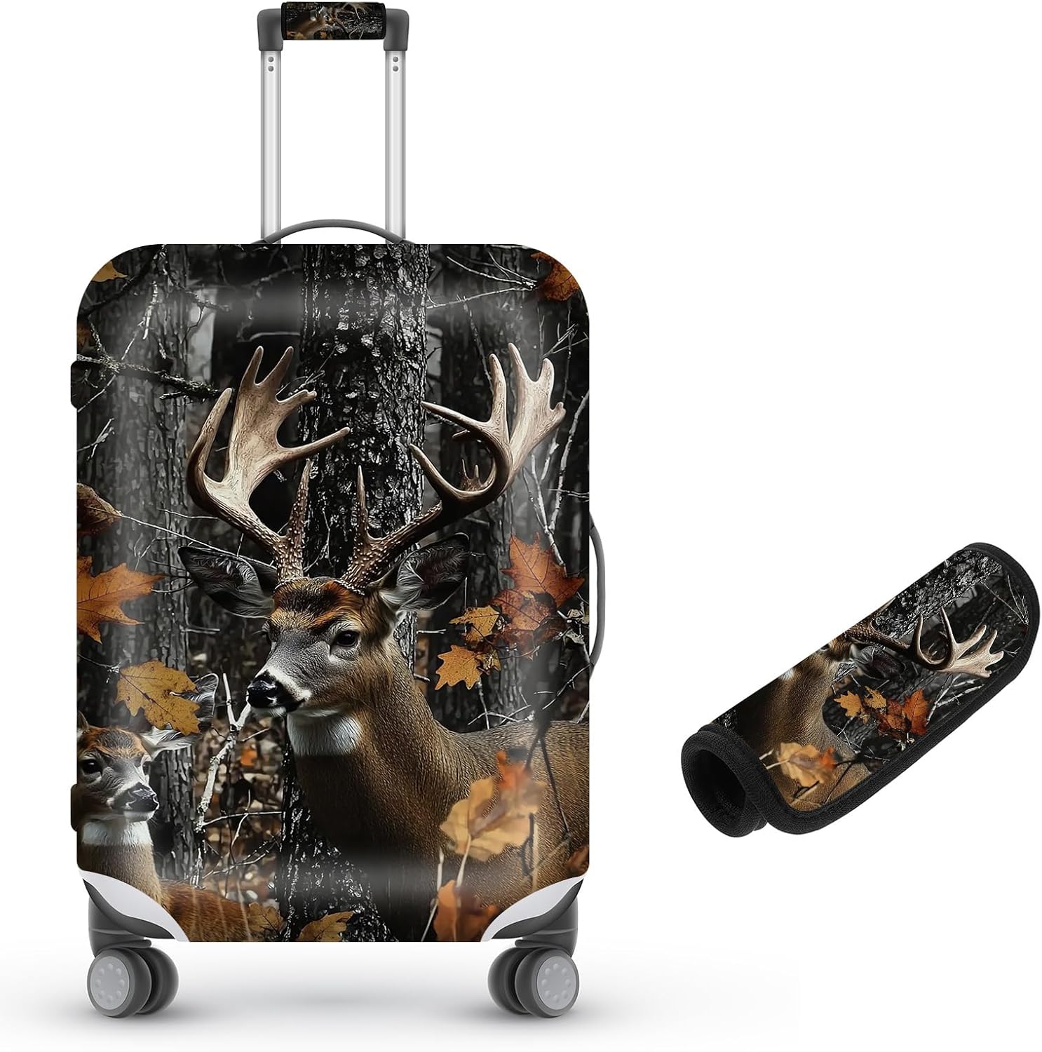 Suitcase Cover for Luggage 25-28 Inch, Washable Elastic Anti-Scratch Luggage Protector, Durable Zipper Baggage Cover with Handle Wrap, Travel Accessories for Suitcase, Colorful alien UFO