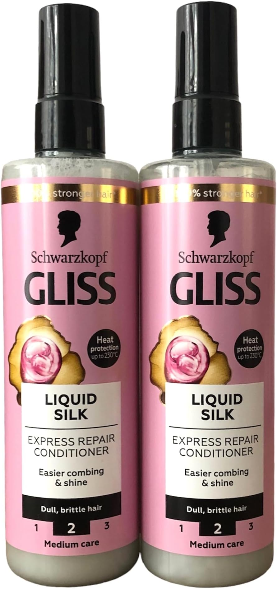 Gliss Liquid Silk Leave In Hair Conditioner Spray With Keratin 2 X 200Ml = 400Ml