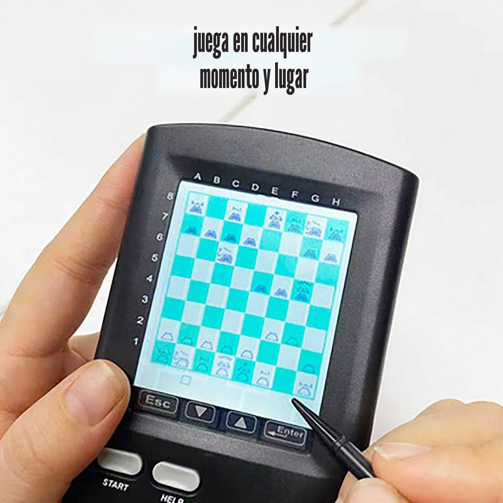 Juego de ajedrez electrónico táctil, máquina de juego inteligente automática, juego de computadora de ajedrez portátil de viaje para adultos, regalo para la familia