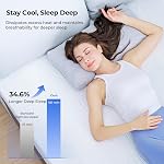 HOMRELEXA Firm Refroidissement Matelas Topper Queen Taille 3 Inch, Gel de refroidissement & Bamboo Mousse mémoire de charbon Topper de matelas pour le soulagement de la douleur au dos, double-layer Mousse lit Pad avec couverture amovible