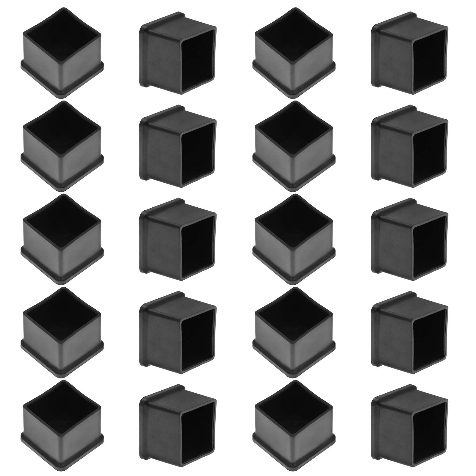 Bonsicoky 20Pcs Square Furniture Leg Caps 1-3/16" x 1-3/16" (30x30mm) — image 1