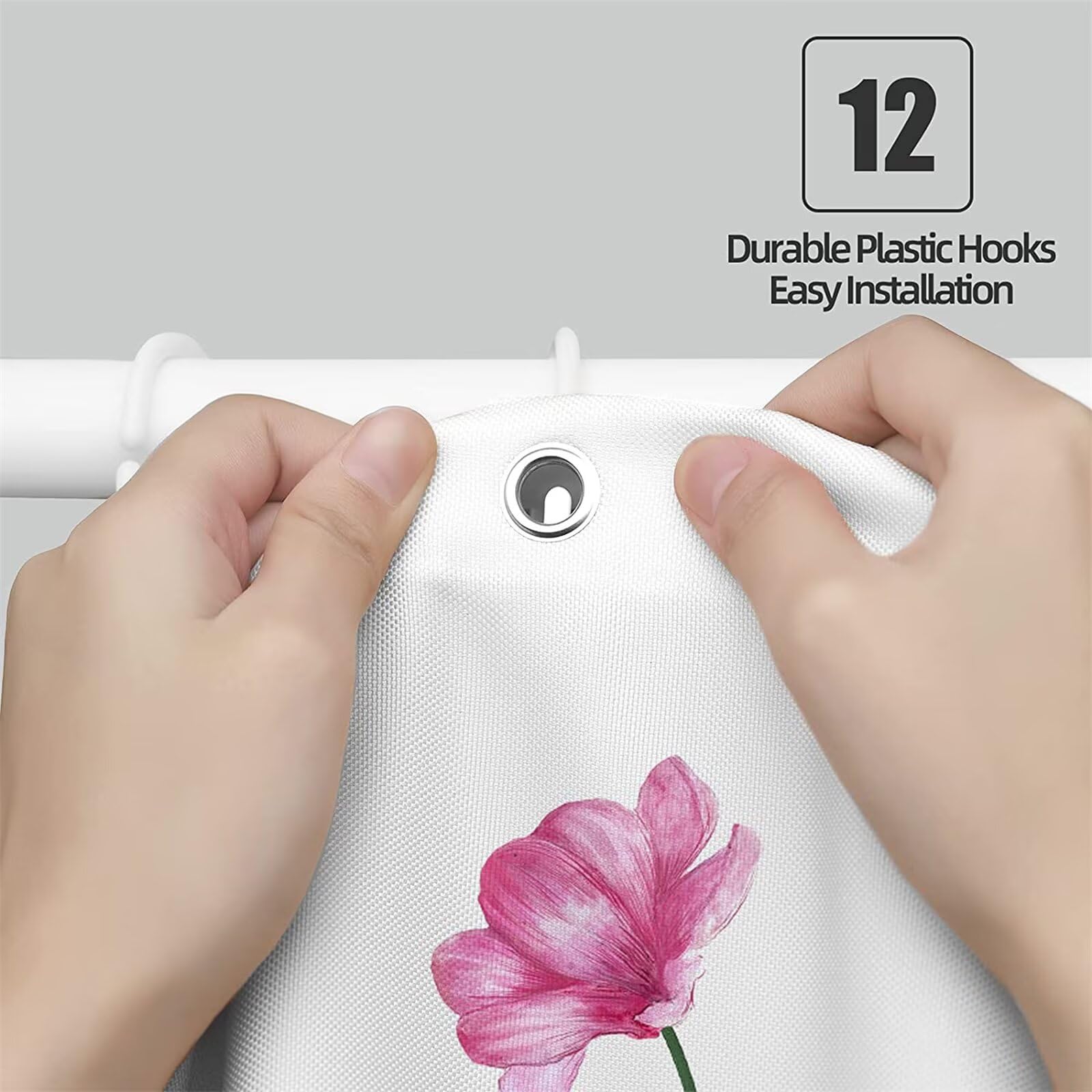 conchiglia,conchiglie Tenda Doccia W300cm x L200cm Tende Doccia Antimuffa,Orlo Ponderato Impermeabile Tessuto,3D Shower Curtain con Ganci per Dormitorio Appartamento Hotel Tenda ​Bagno Decor M-755