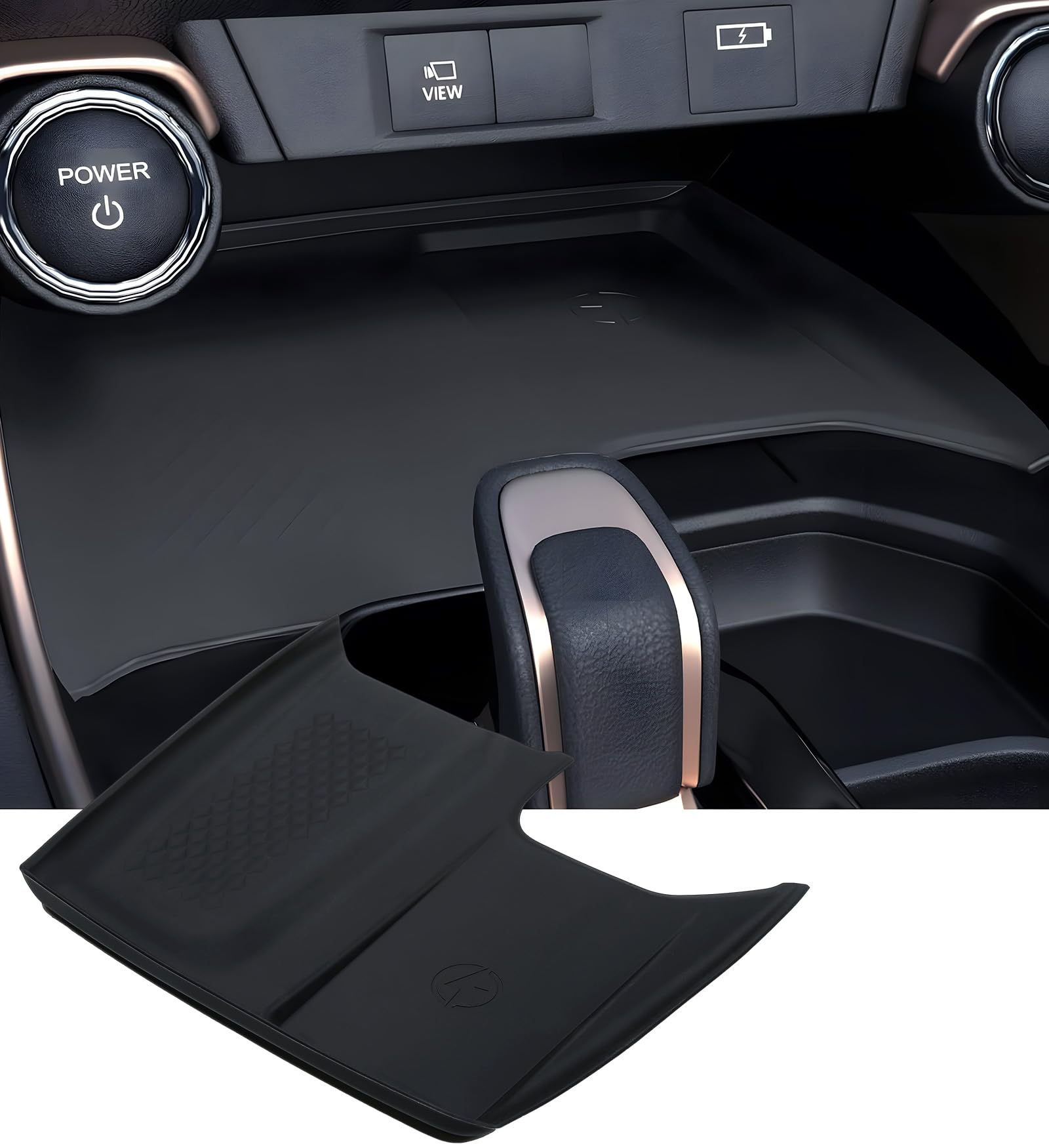 Wireless Charging Protective Mat for Toyota Grand Highlander 2026 2025 2024, Center Console Interior Accessories Silicone Anti-Slip Wireless Charger Cover Pad for 2024-2026 Grand Highlander