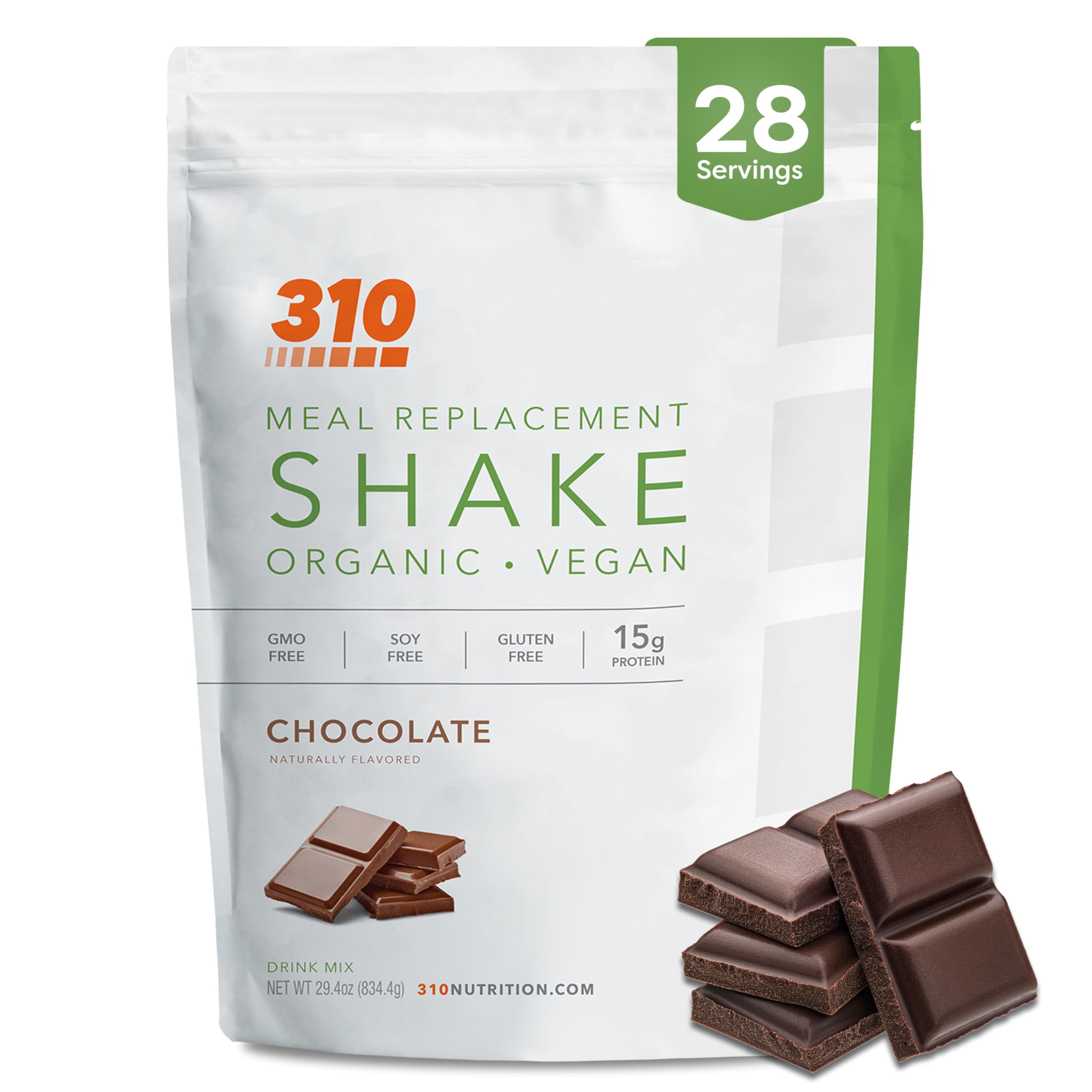 Sponsored Ad - Organic All-In-One Meal Replacement Shake Powder - Plant-Based Protein Smoothie Blend w/Fiber, Probiotics & Adaptogens - Low Carb, Vegan, Keto & Paleo - Chocolate - 28 Servings