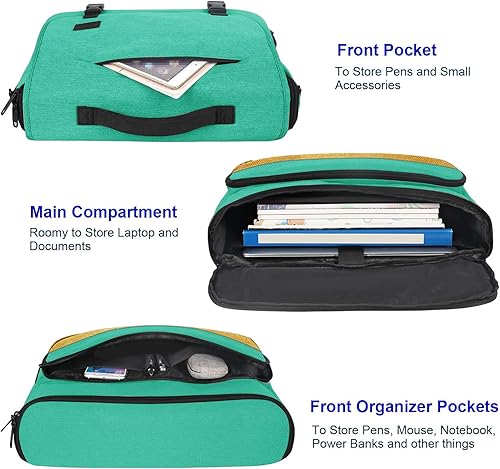 Miniatura 28 de MATEIN Bolsa tipo mensajero para hombres, mochila escolar para adolescentes, ligera de 17.3 pulgadas, maletín para laptop grande, bolsa cruzada