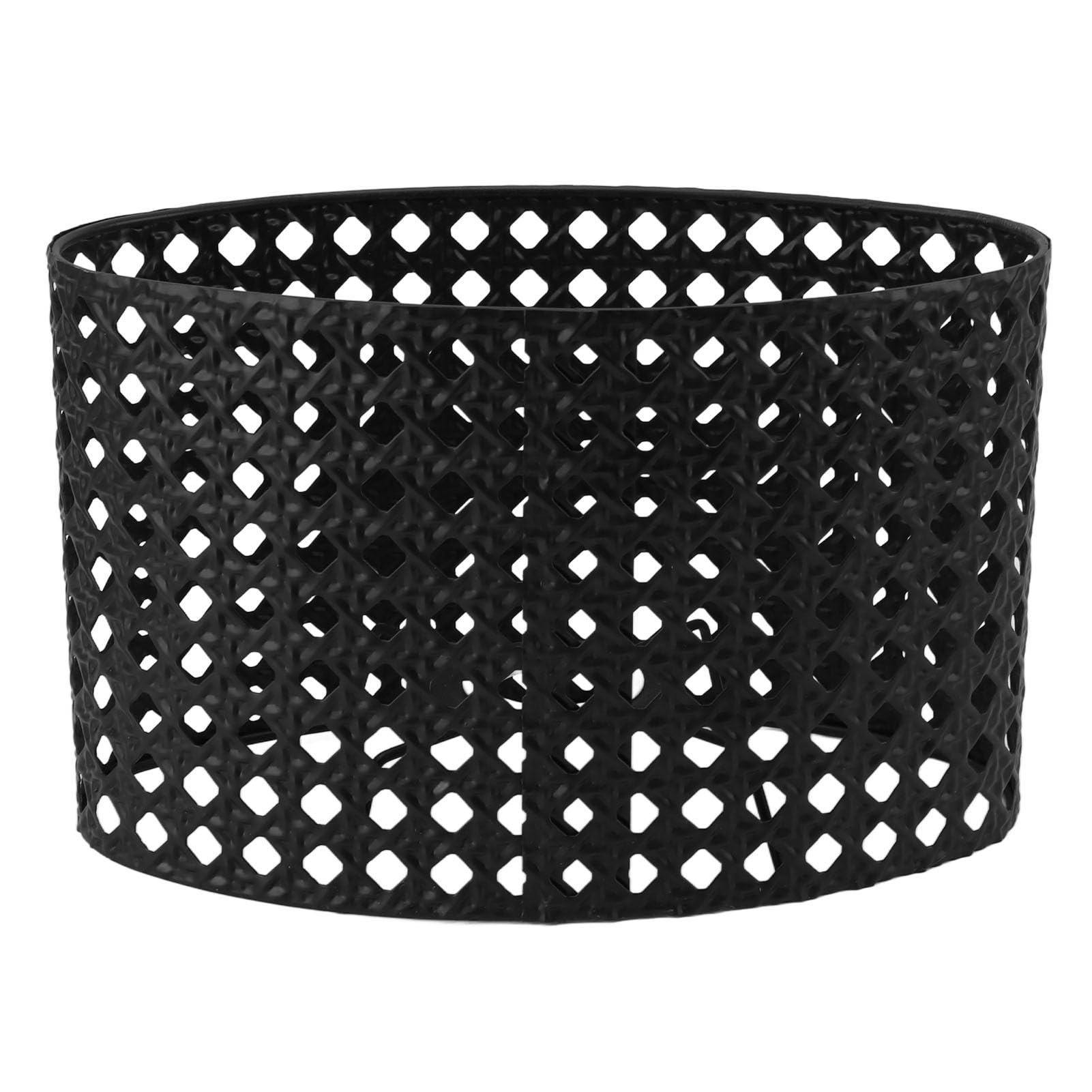 Paralume in Metallo E27 E14 Ovale Cavo in Ferro Con Incisione per Lampada da Tavolo Vintage, Lampada da Parete, Lampadario da Comodino, 23 x 14,5 cm (Nero)