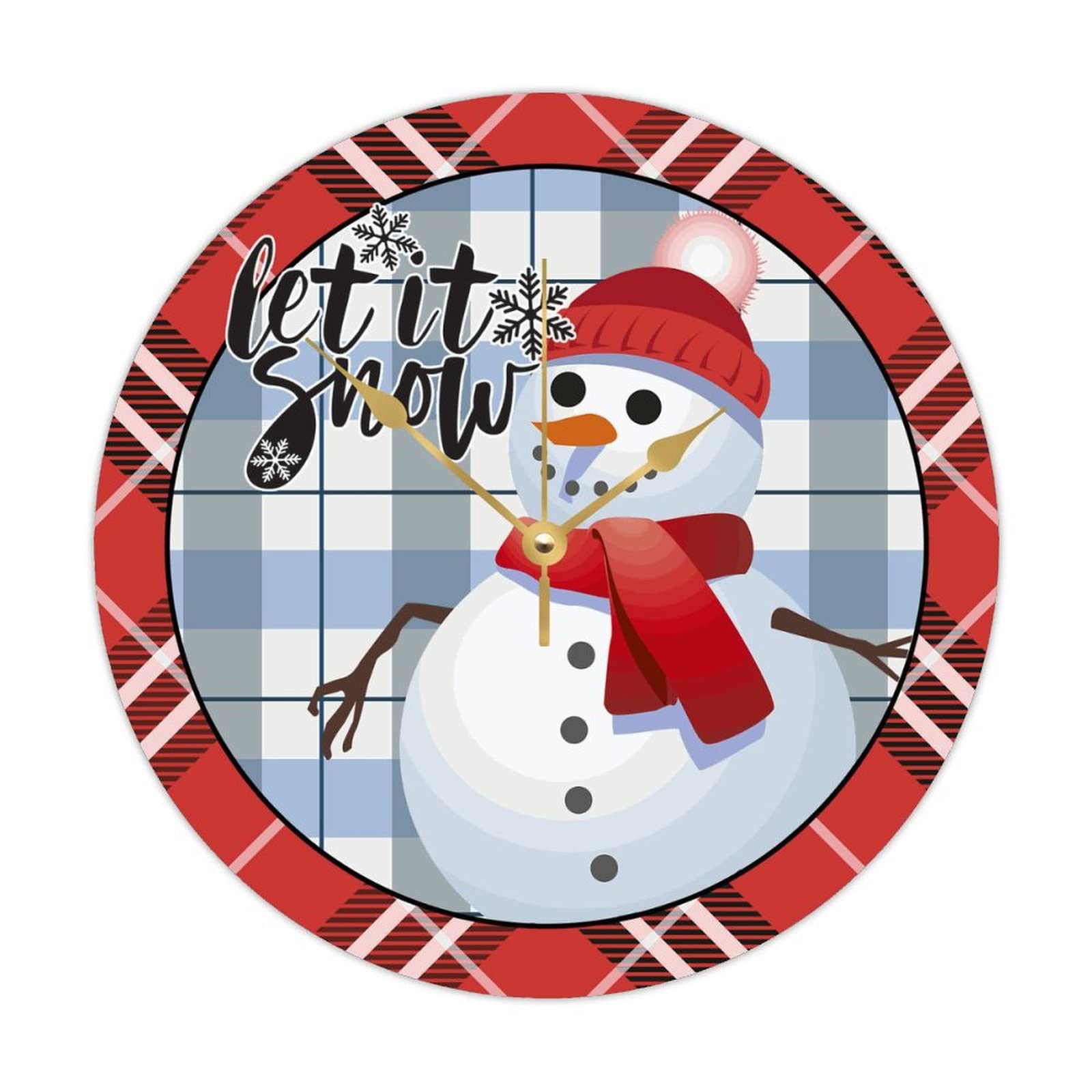 Horloge de Noël bonhomme de neige pour décorer la salle à manger et la porte d'entrée
