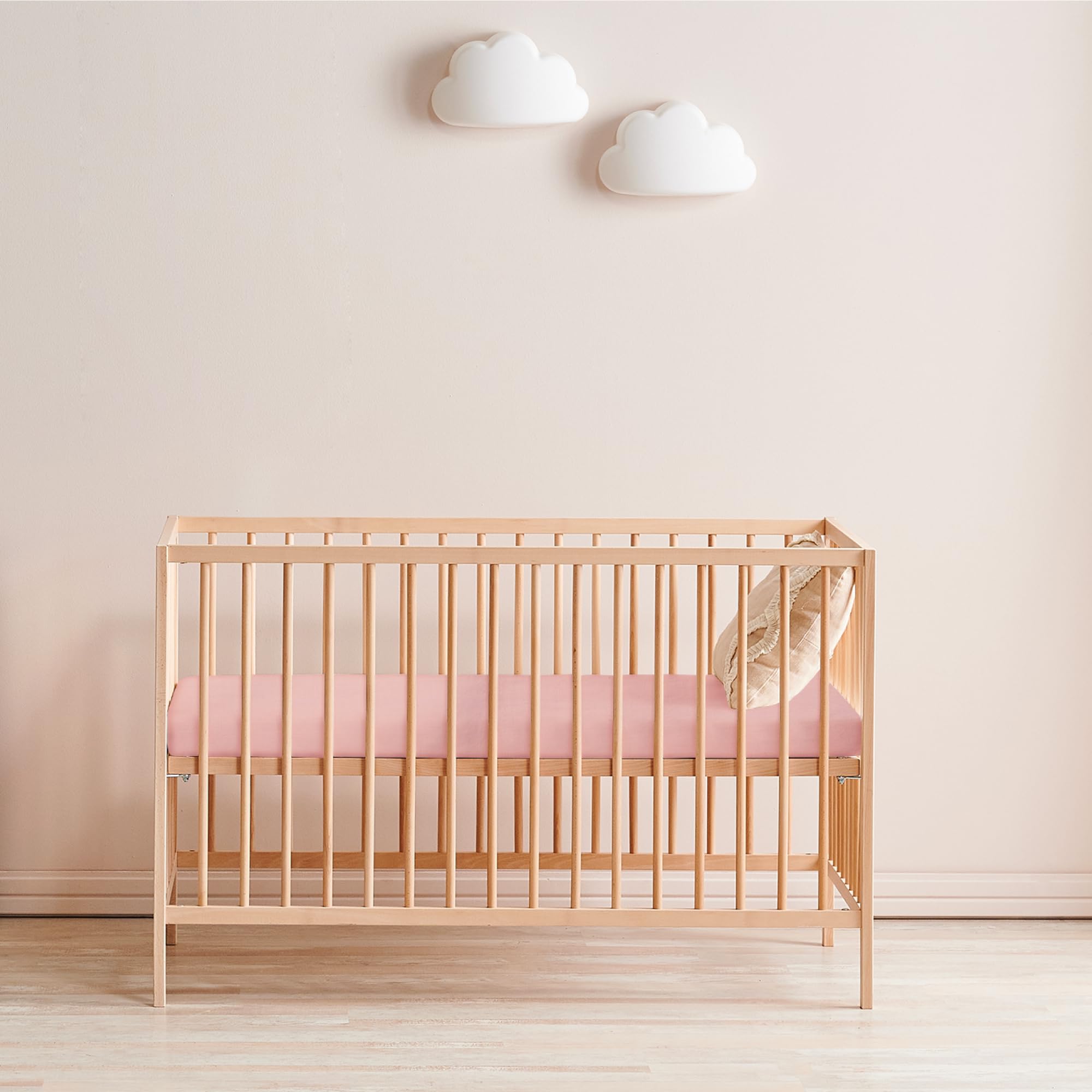 Dreamzie - Set 2 Lenzuolo con Angoli Cotone Bambini - 60x120/ 70x140 - Oeko Tex certificato - Rosa - Lenzuolo con Angoli 60x120/ 70x140