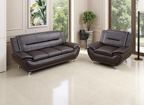 Miniatura 44 de Sofás de cuero para sala de estar, juego de sofás para sala de estar, sofá para dormitorio, apartamento, juegos de muebles para sala de estar (cuero