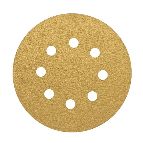 Miniatura 49 de Cierre de velcro Mestool 58-AP Gold de 5 pulgadas, con 8 agujeros, 60 granos, sin polvo, paquete de 100