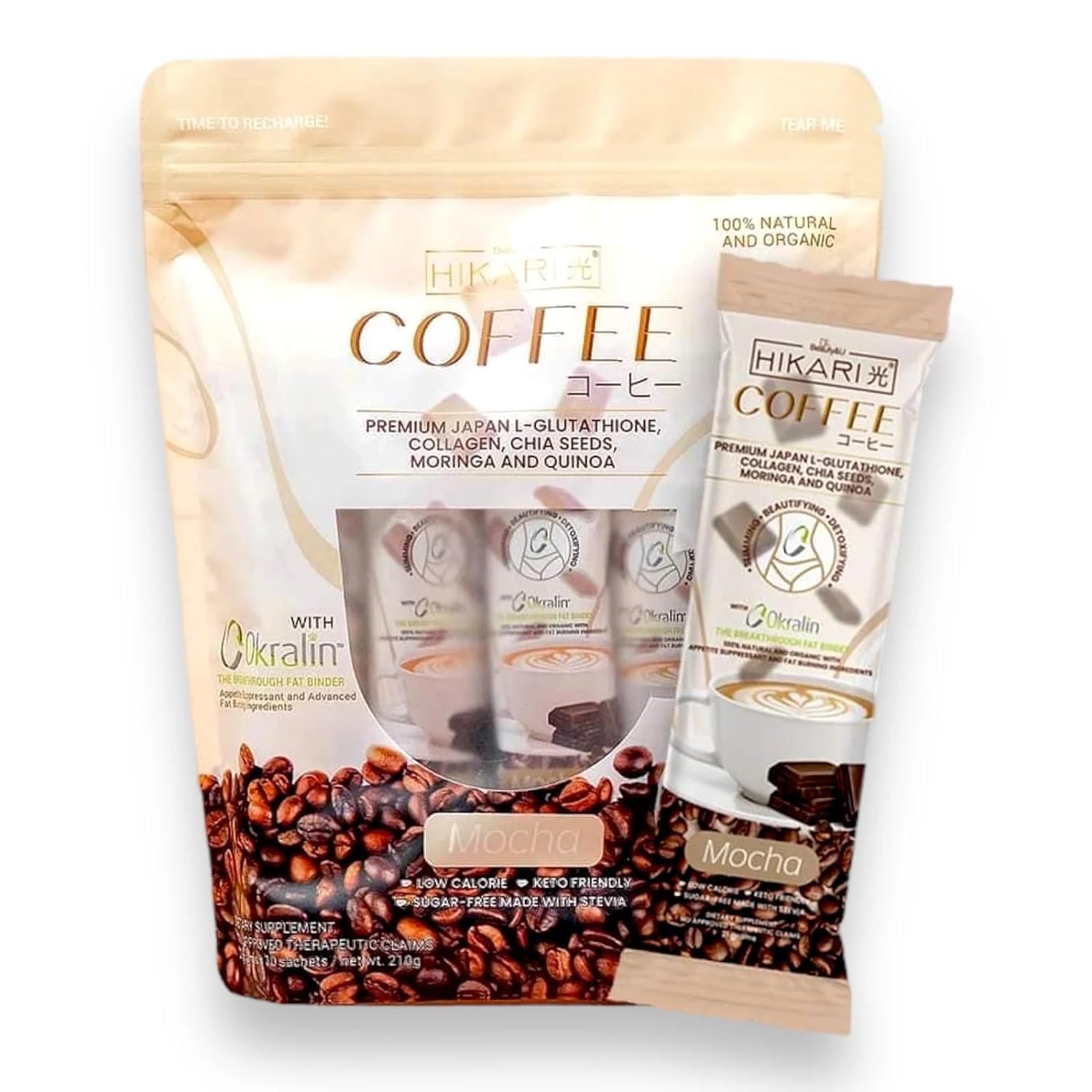 HIKARI COFFEE AND ICED TEA 10 Sachets x 21 Grams (Coffee Mocha)
