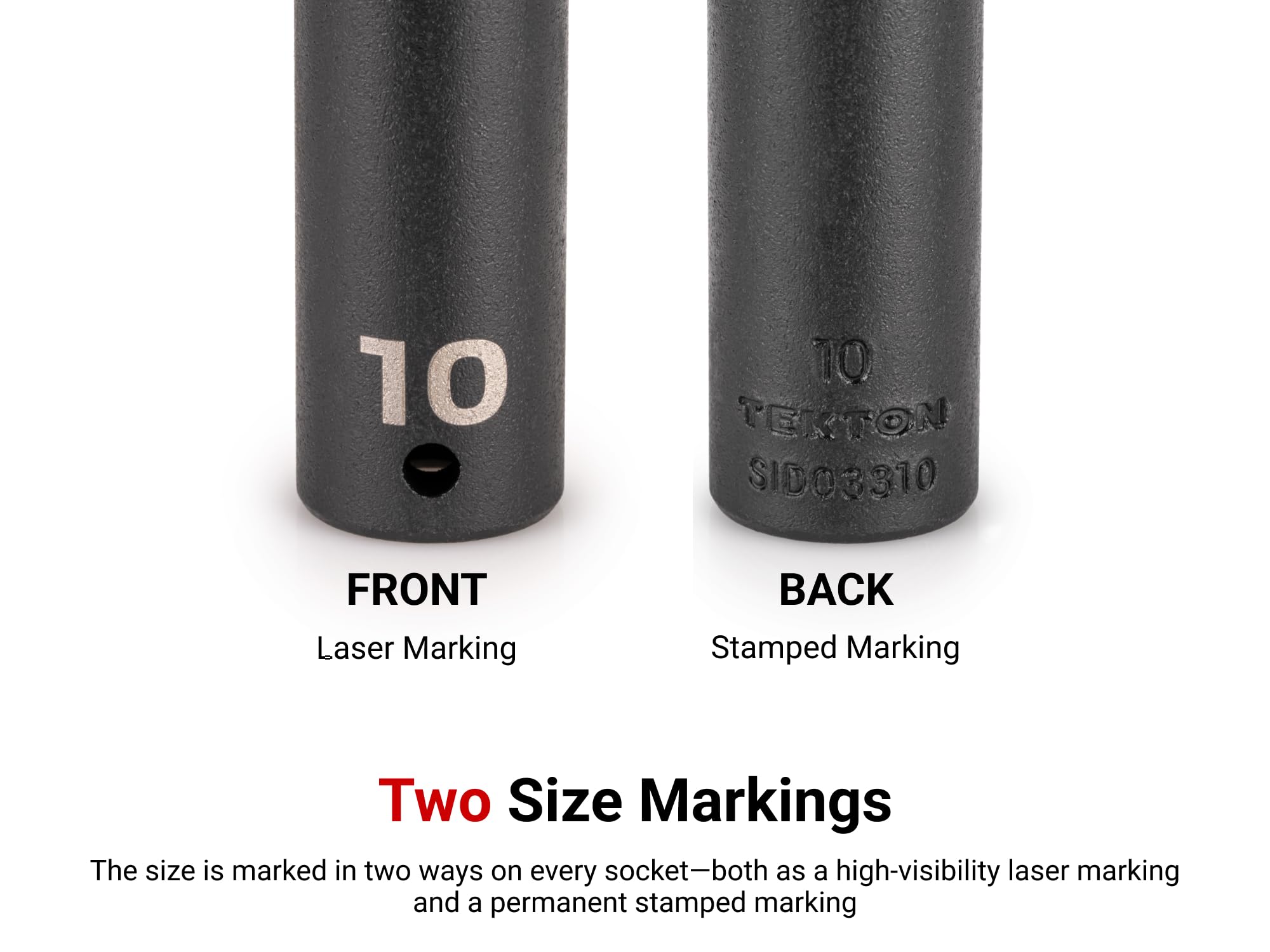 TEKTON 1/4 Inch Drive x 8 mm Deep 12-Point Impact Socket