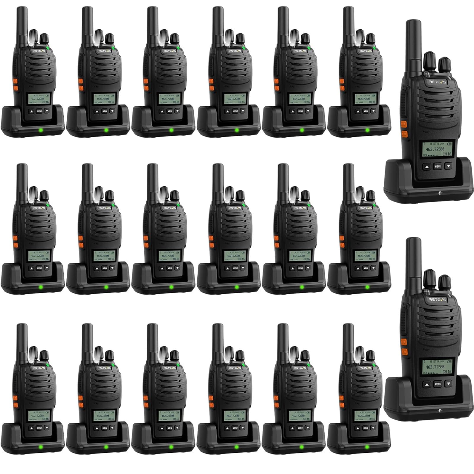 Retevis H777D Long Range 2 Way Radios with LCD Screen(20 Pack)