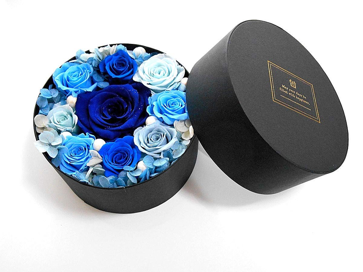 オルゴール　プリザーブドフラワー青いバラ　ブルーローズ　未来予想図2　ドリカム Amazon｜クリスマス プリザーブドフラワー 青いバラ ブルーローズ 退職