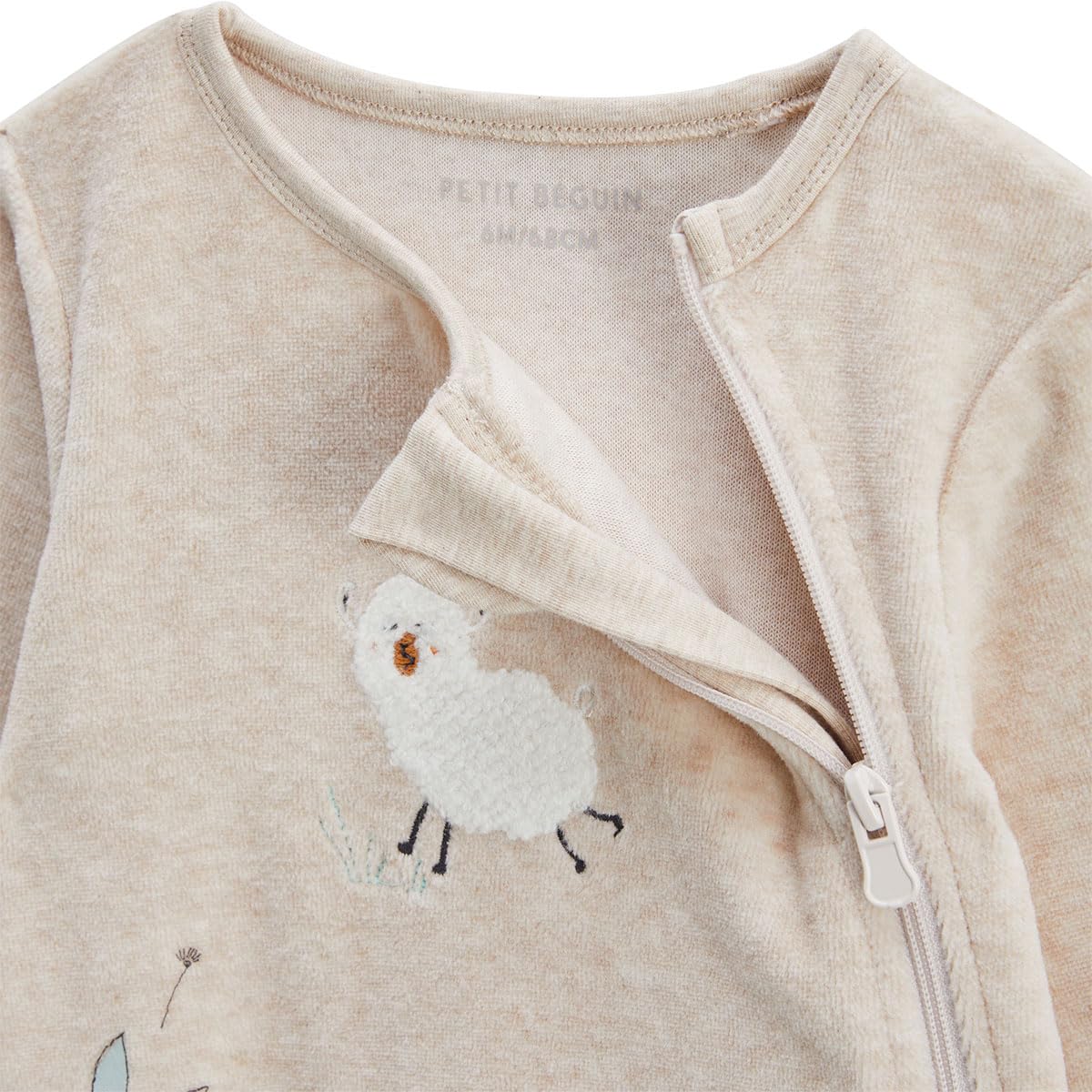Petit Béguin - Lot de 2 pyjamas bébé en velours Noisette