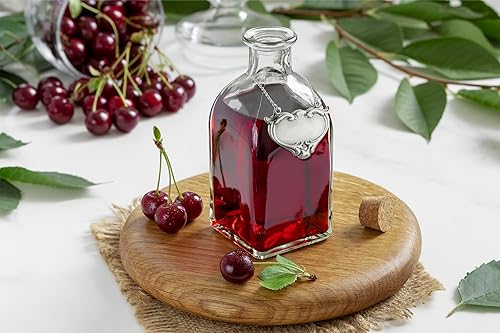 Miniatura 4 de Etiqueta del nombre del decantador de la botella de licor de vino ovalada grabable de plata esterlina