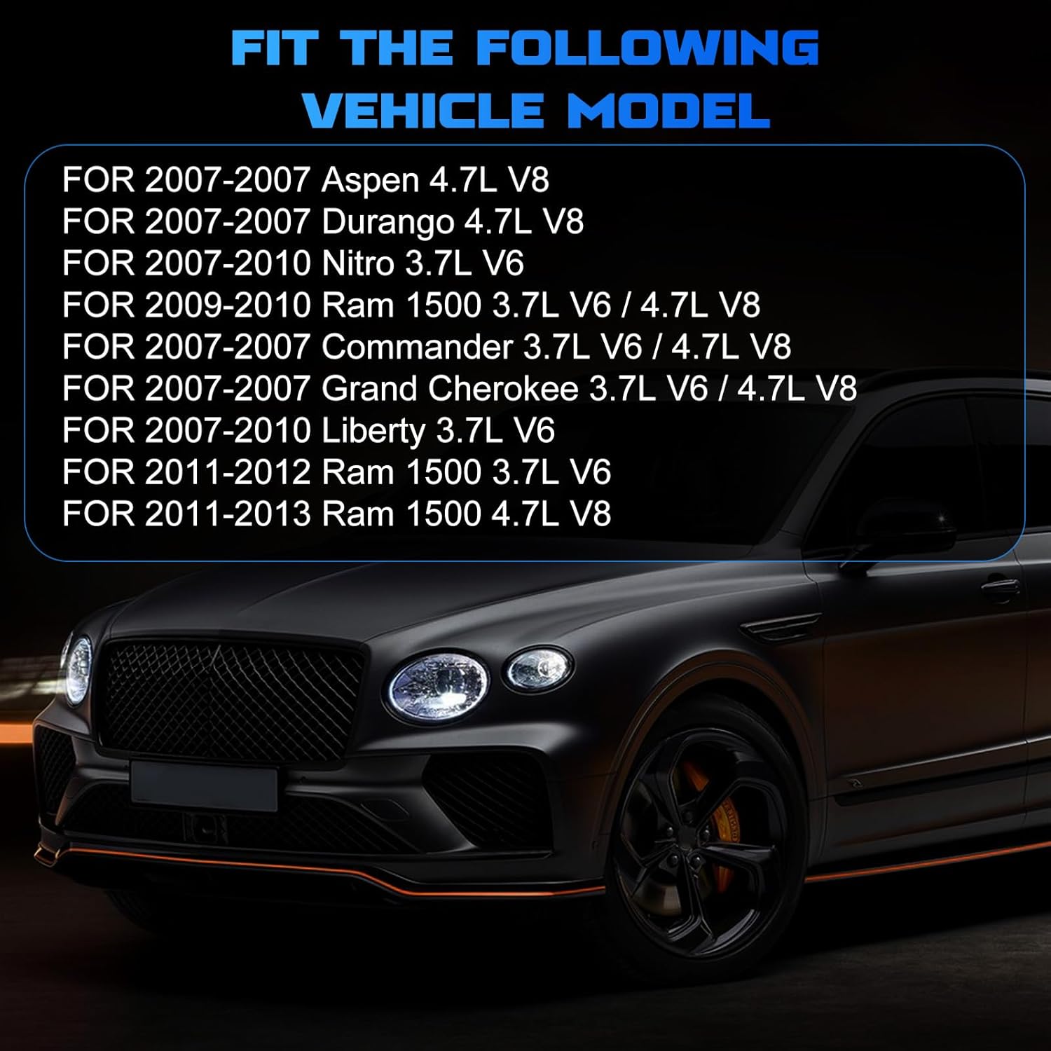 Alternator 11240 for 2007 Aspen/Durango 4.7L V8, for 2007-2010 Nitro/Liberty 3.7L V6, for 2007 Commander & Grand Cherokee, for 2011-2013 Ram 1500 3.7L V6 / 4.7L V8 160Amp 11240N