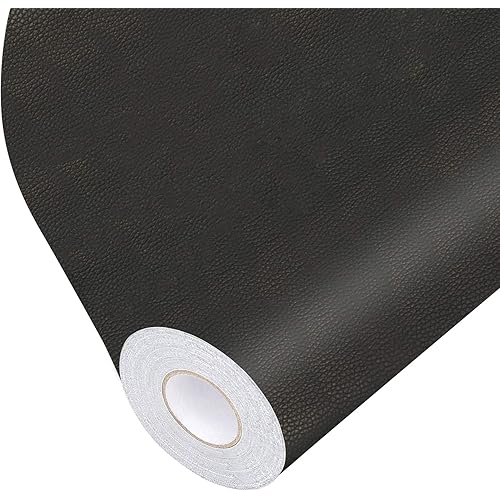 Leather Repair Tape, Self-Adhesive Leather Repair Patch for Couch Furniture Sofas Car Seats, Advanced PU Vinyl Leather Repair Kit (Black, 17X79 inch)