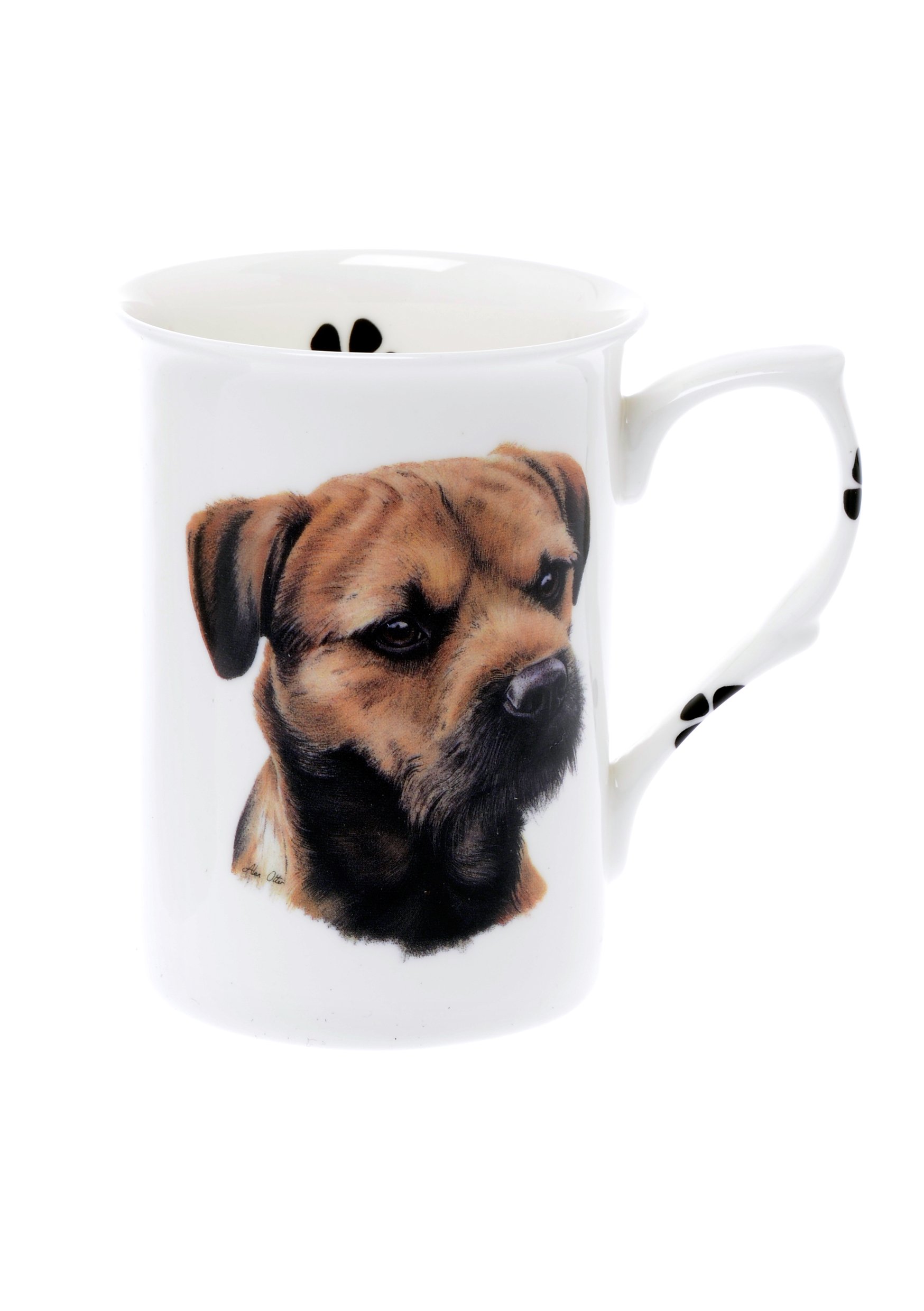 (BB9) SINGLE BONE CHINA BEAKER/ MUG/CUP Border Terrier dog KIRSTY JAYNE CHINA