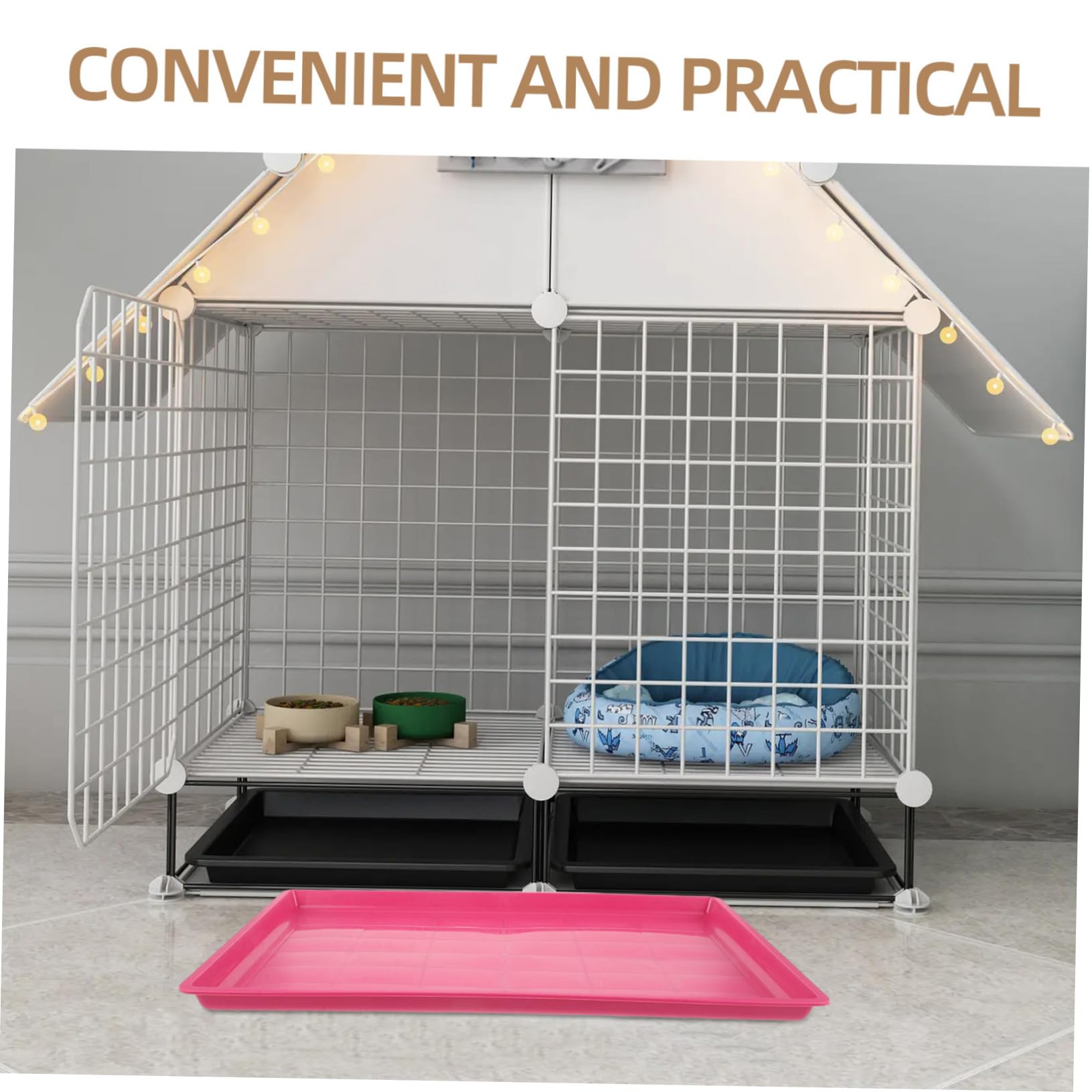 SUPVOX Bac de Fond de Cage en Plastique Stable et Facile à Utiliser pour Animaux, Adapté aux Cochons d'Inde et Poussins, pour Jardin ou Maison