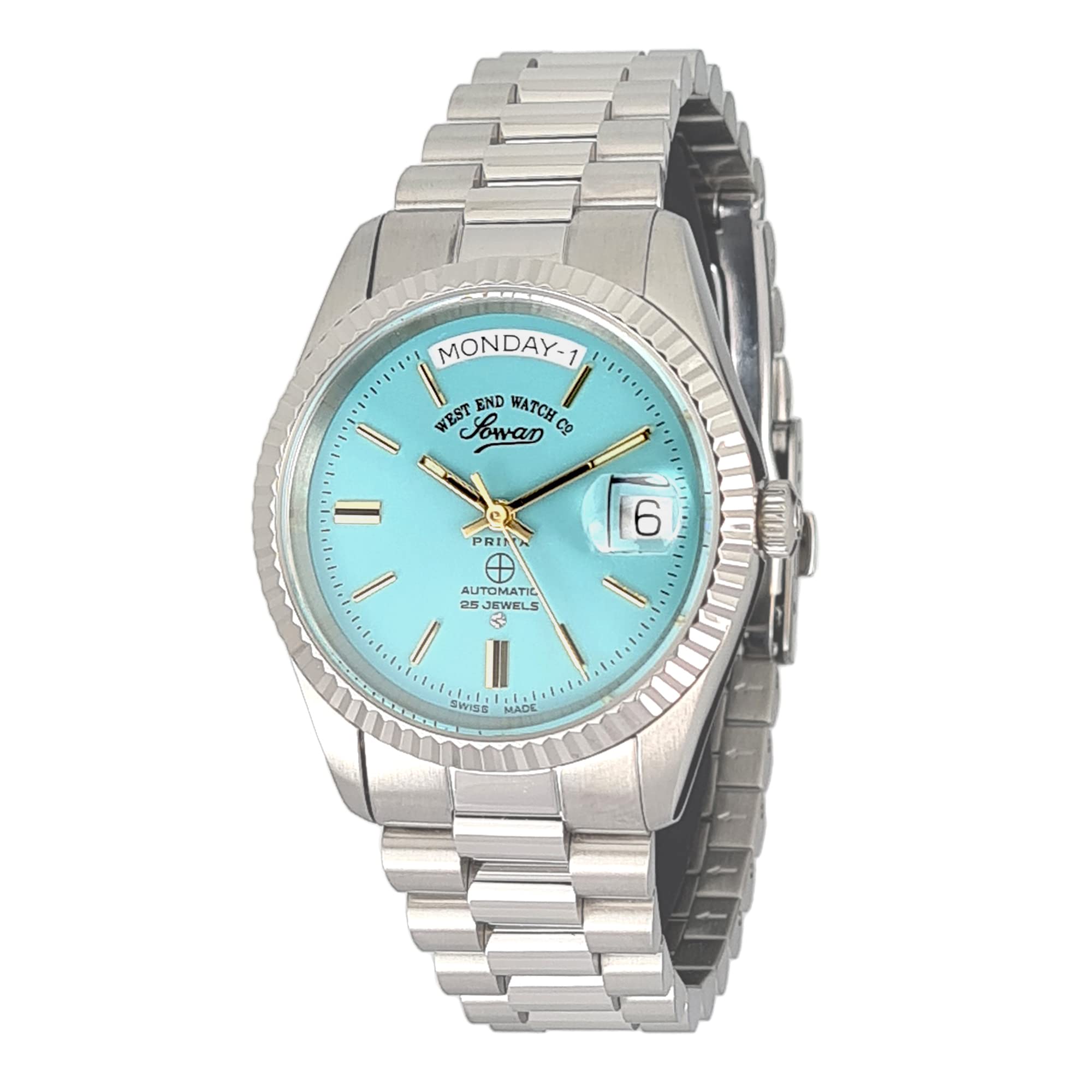WEST END WATCH CO腕時計 Brand New WestEnd Watch Co. Turquoise Blue Dial 41mm Swiss
