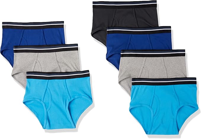 Amazon Essentials Men's Cotton Tag-Free Breathable Briefs Underwear, Multipacks
