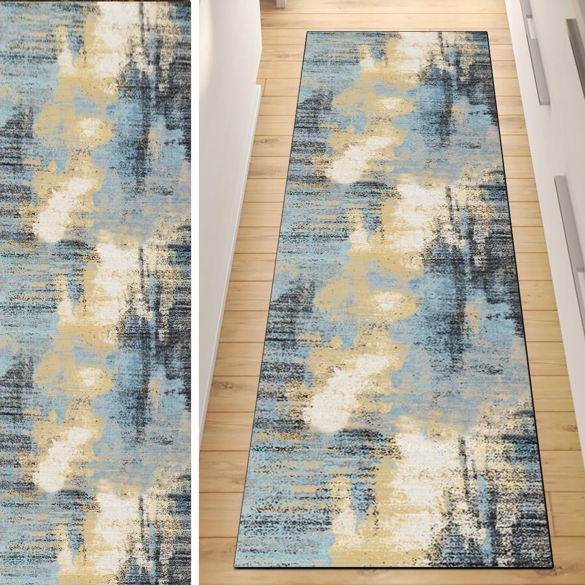 Alfombra antideslizante lavable de 50 x 500 cm estilo vintage para pasillo