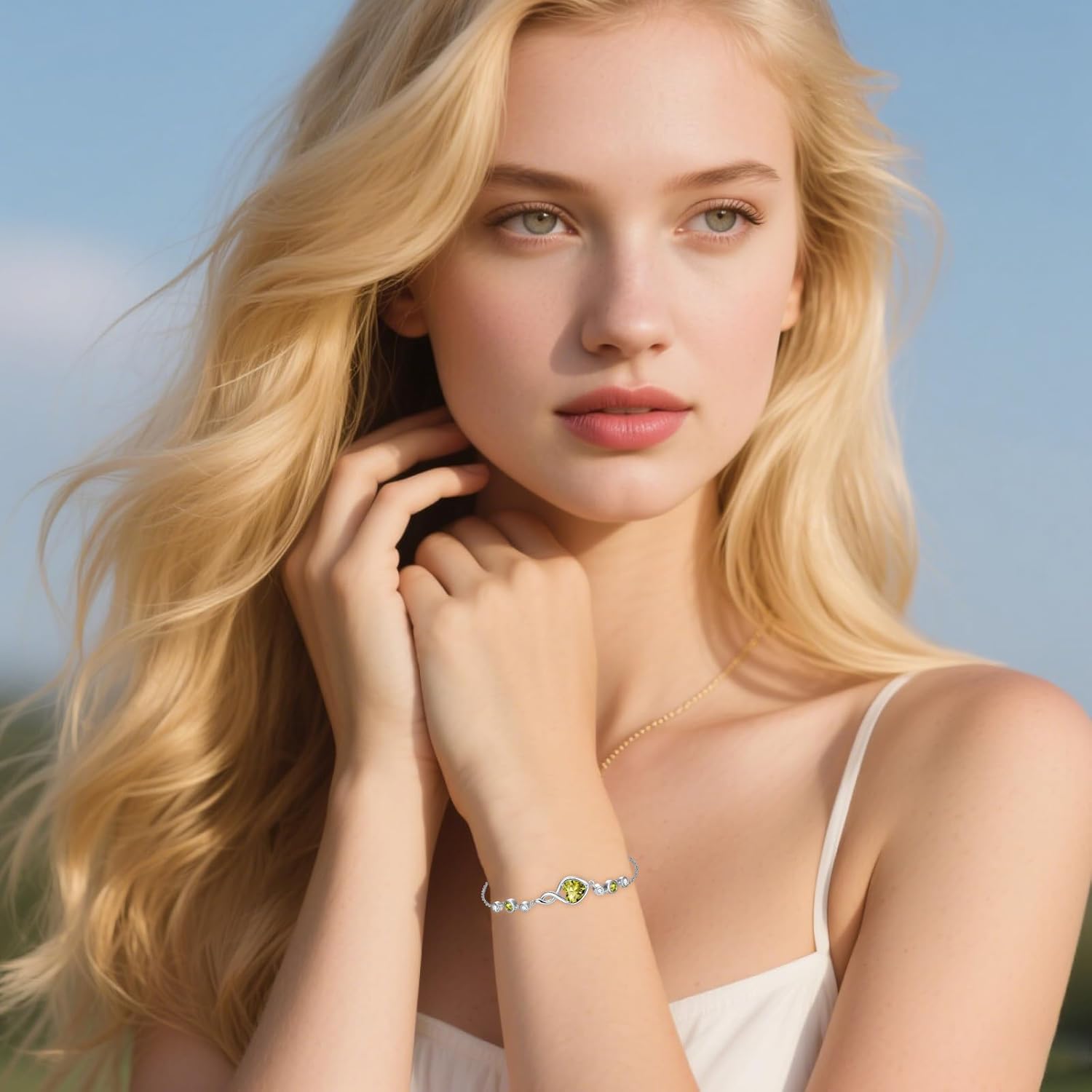 Infinity Birthstone Bracelet 925 Sterling Silver Heart Love Infinity Bracelet Fine Jewelry Anniversary Birthday Gifts for Women Girlfriend Wife Mom - Image 2