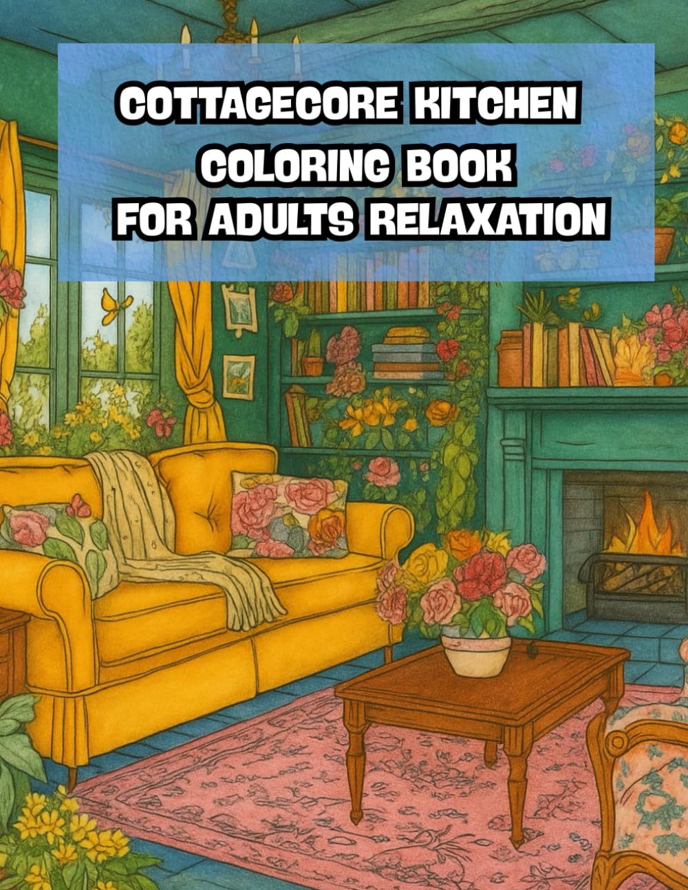 Cottagecore coloring book for Adults Relaxation: A Rustic Kitchen Coloring Book for Slow, Cozy Moments