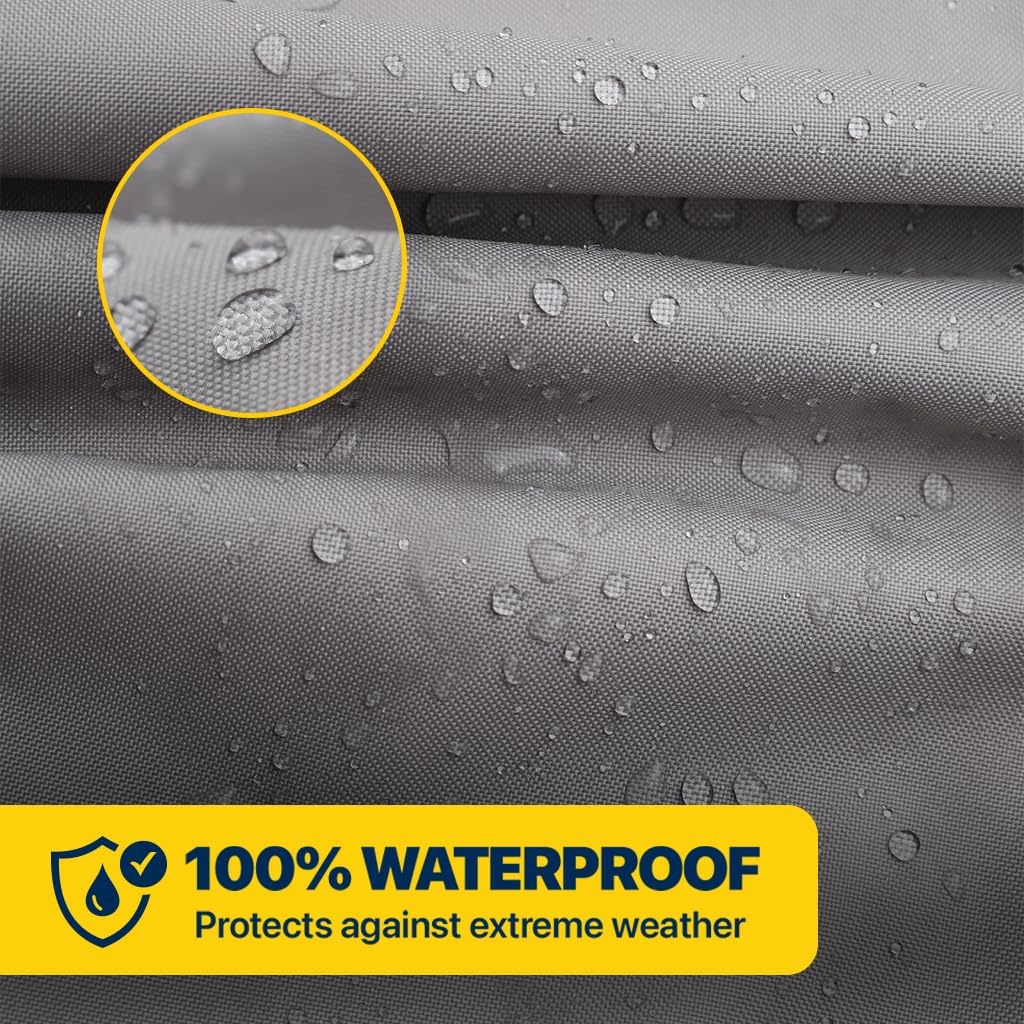 Seal Skin Covers Supreme, Kayak Boat Cover Waterproof, All-Weather Protection, Marine-Grade Cover for up to 13' Long & 110" Girth Mooring & Trailering Boat Cover Grey/Blue