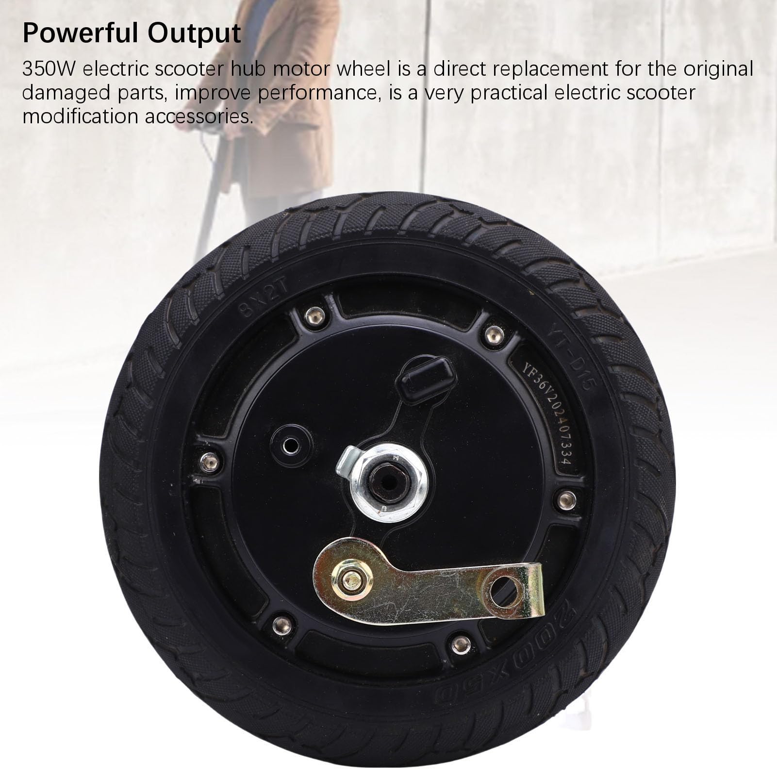 Roue de Moteur de Moyeu de Trottinette Électrique pour KUGOO M2, 36V 350W Moteur de Roue Avant de Scooter Électrique de 10 Pouces Silencieux