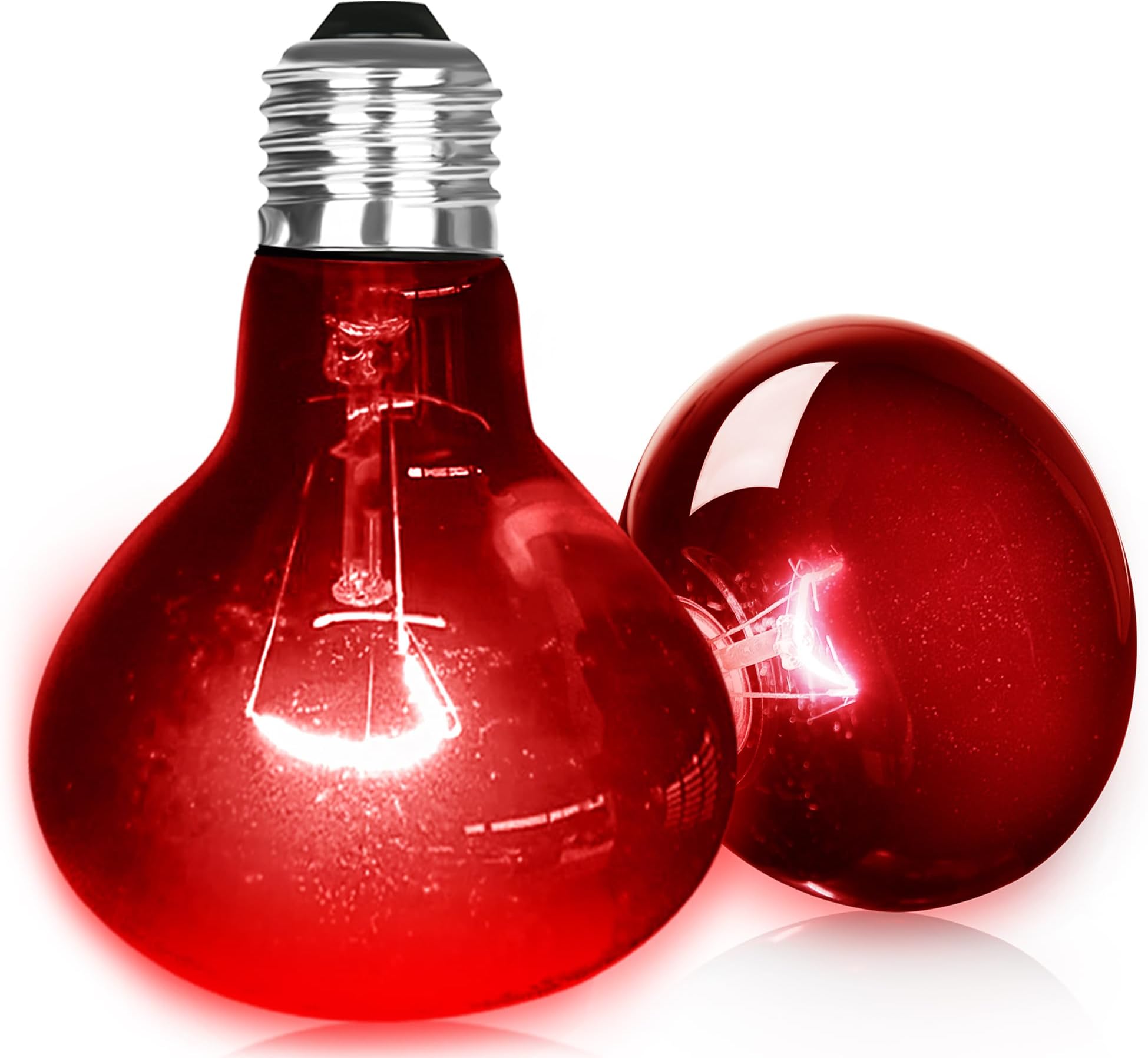 NEPTONION 2 Pack Reptile Infrared Heat Lamp, UVA 100W Red Heat Bulb