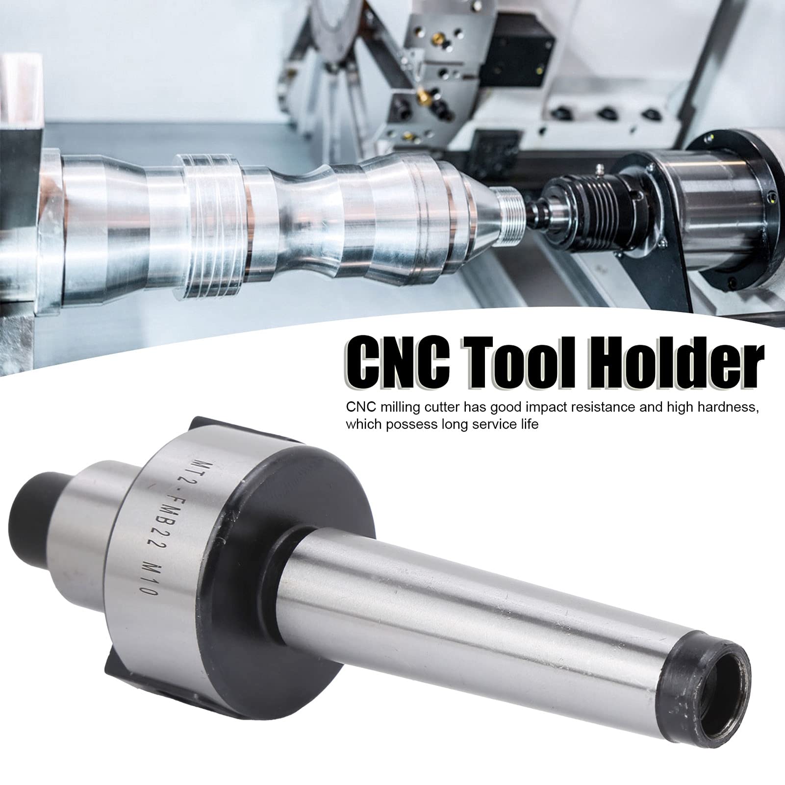 ANKROYU MT2?FMB22?M10 Holder Hardware, High Carbon Steel Face Milling Disk Connecting Handle, Milling Machine Tool Holder, CNC Face Handle Hardware for Milling Machine Cutter