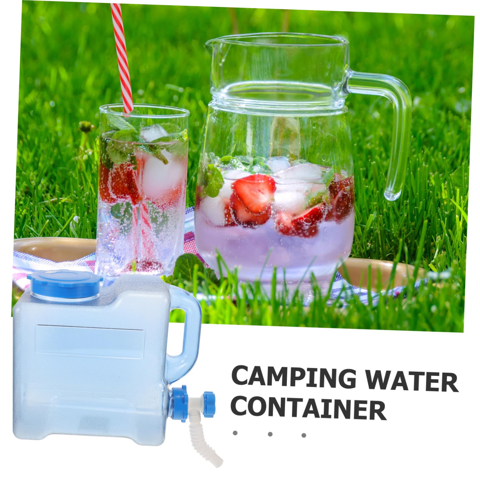 Tanica Acqua con Rubinetto Portatile per Campeggio Contenitore Resistente con Manico Ergonomico per Escursionismo e attività Outdoor