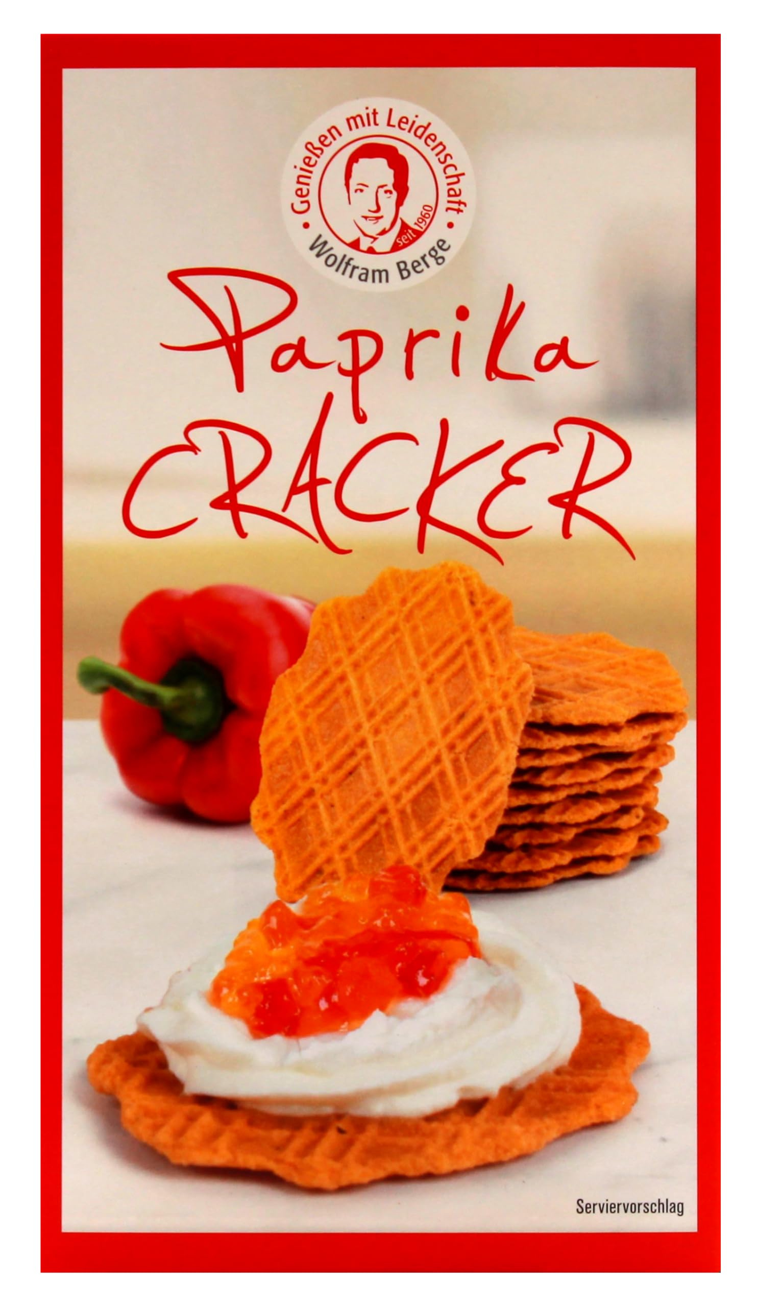 Wolfram Berge Paprika Cracker, 12er Pack (12 x 75g)